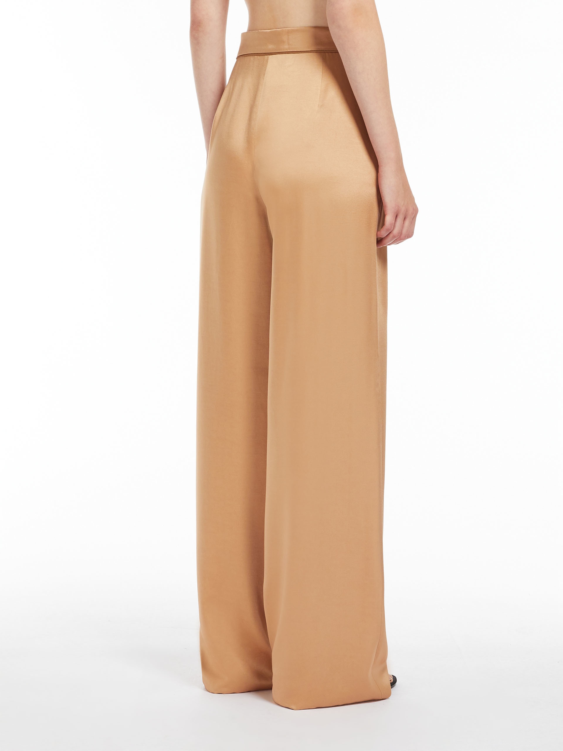 NOVELLA Flowing satin trousers - 4
