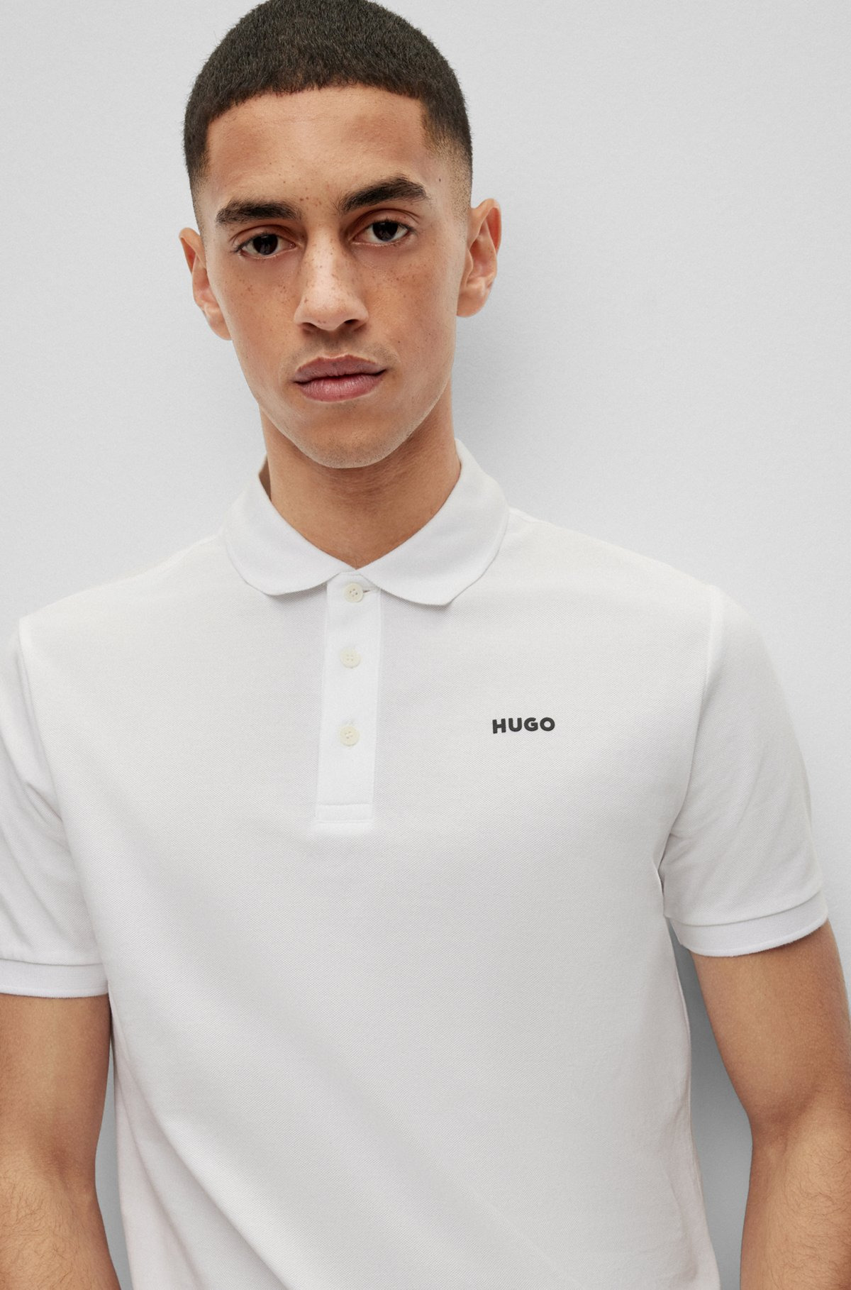 LOGO-PRINT POLO SHIRT IN COTTON PIQUÉ - 3