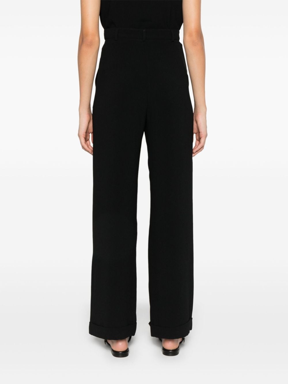 pleat sablé trousers - 4