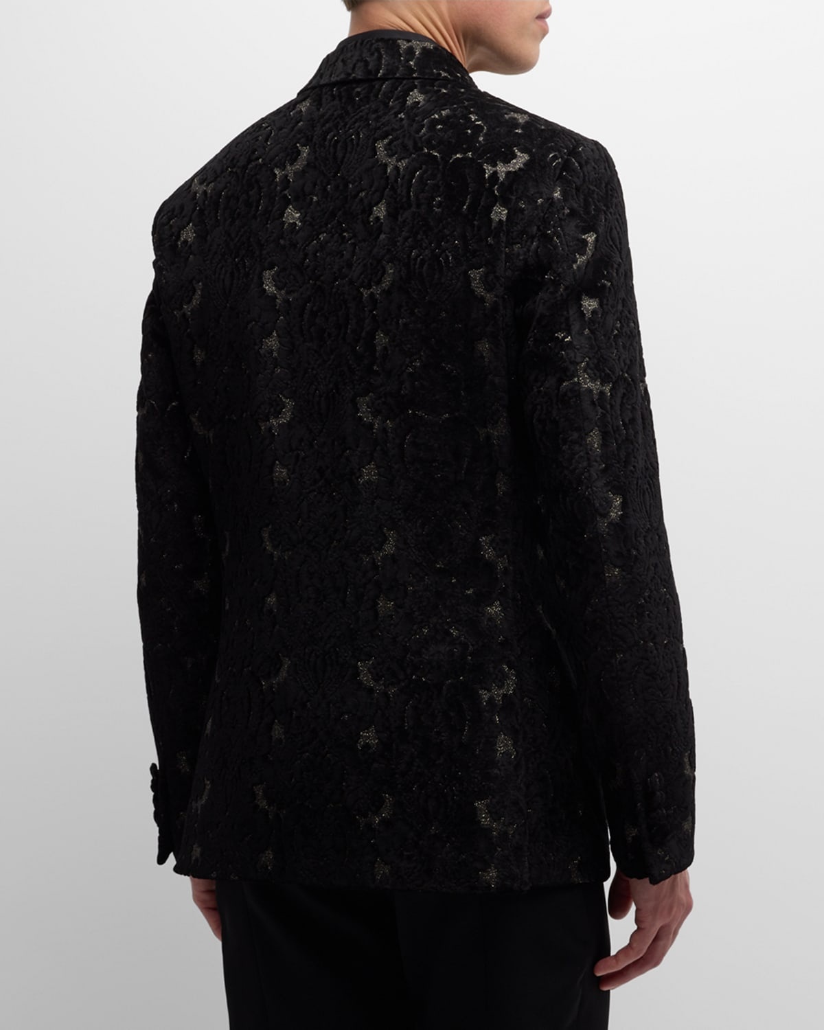 Men's Flocked Velvet Evening Jacket - 5