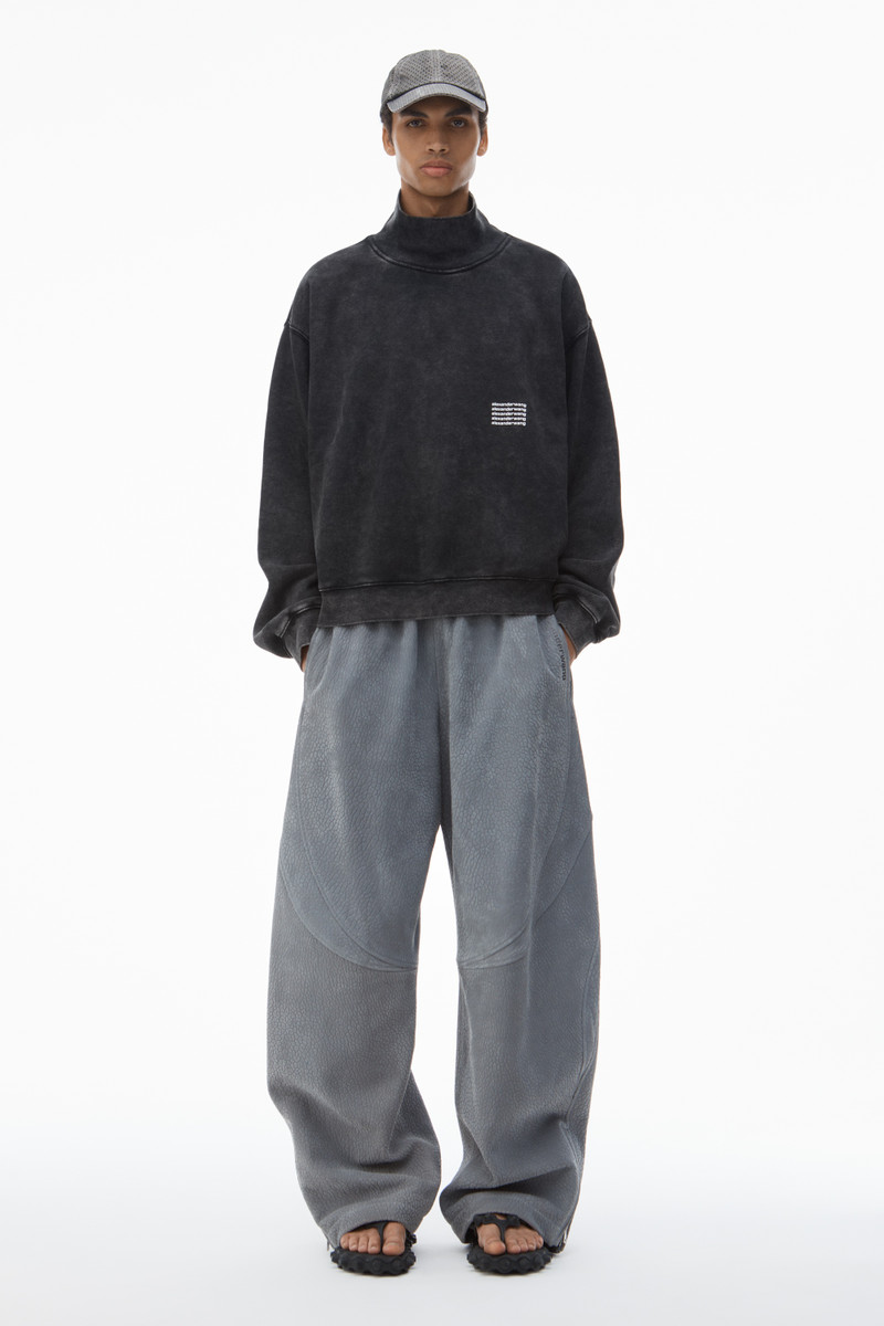 HIGH NECK PULLOVER IN DENSE FLEECE 5