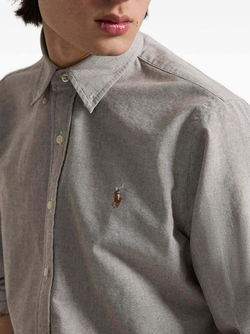 logo embroidered oxford shirt 5