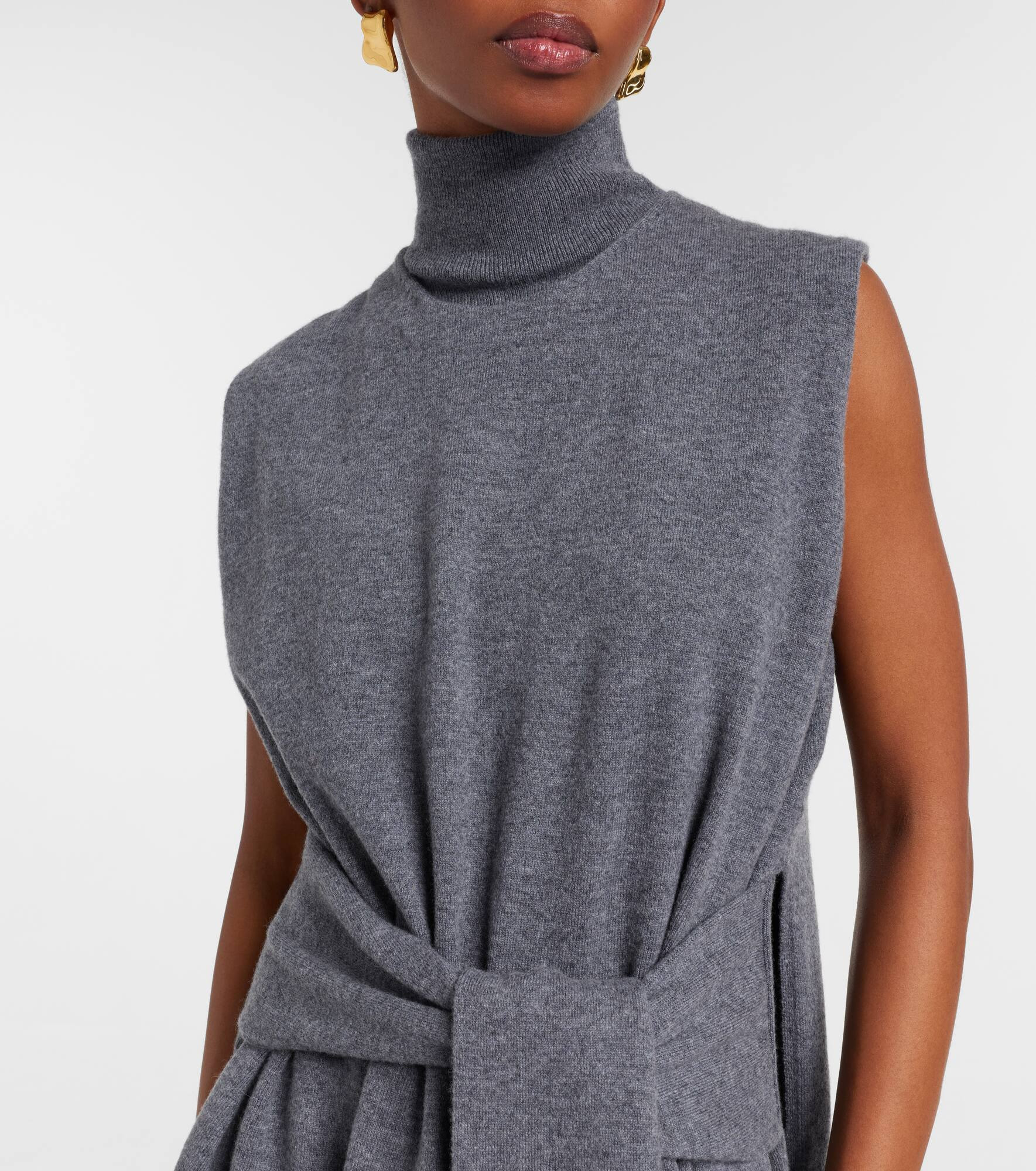 Layered wool and cashmere-blend maxi dress - 4
