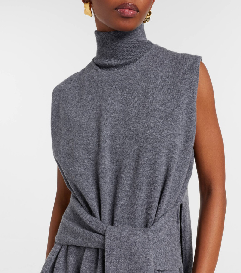 Layered wool and cashmere-blend maxi dress 4