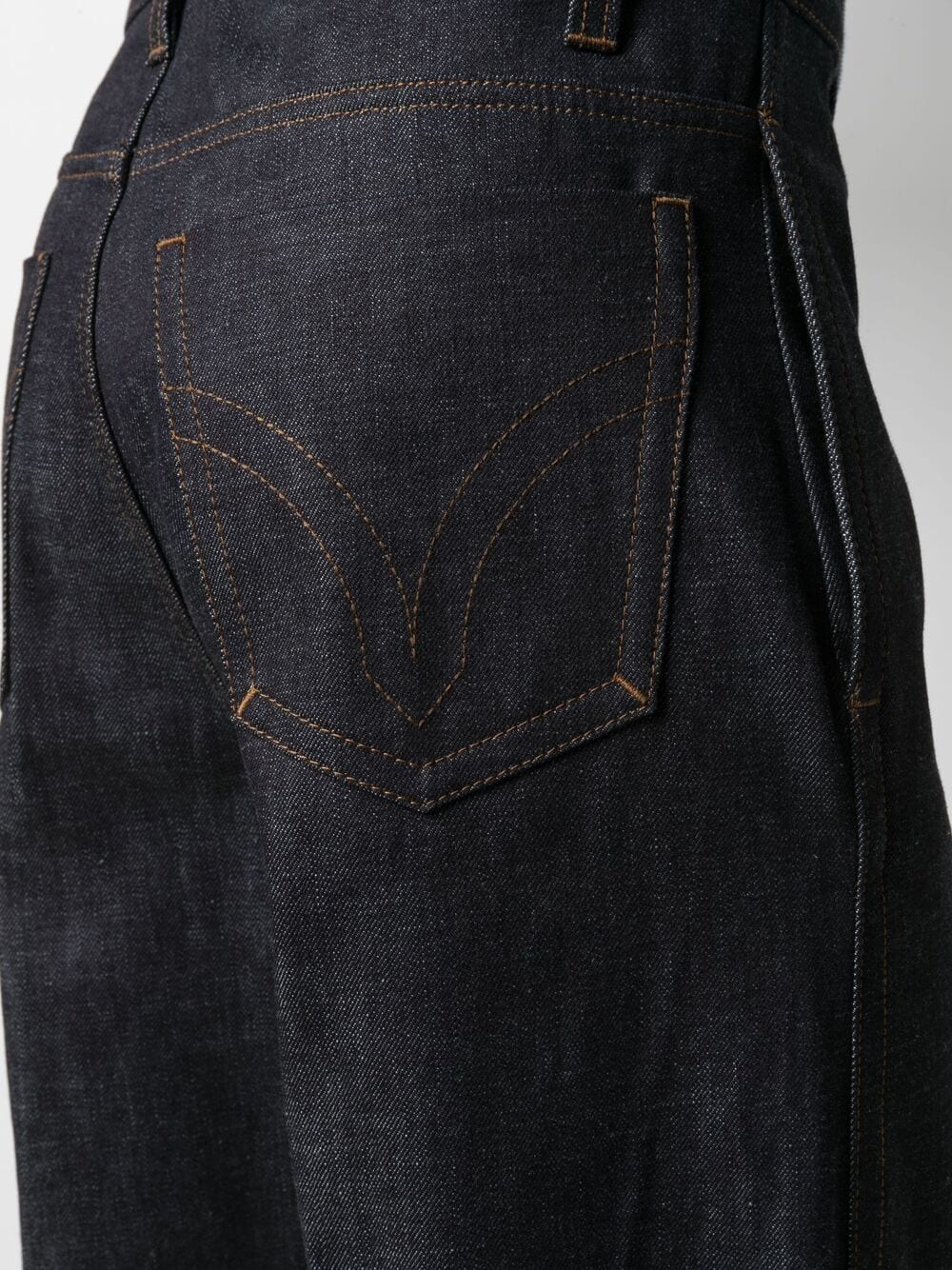 pleat detail straight-leg jeans - 5