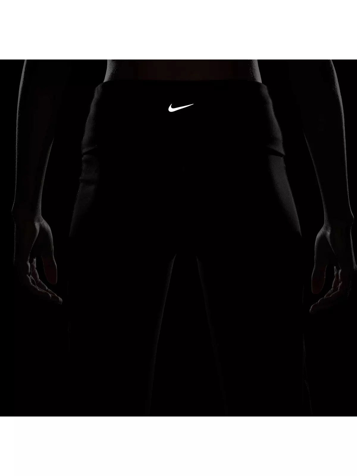 One Women's Dri-FIT High-Waisted Fold-Over Pants -Black - 8