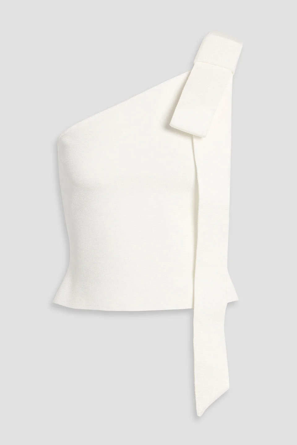 Nomi one-shoulder bow-detailed stretch-knit top - 1