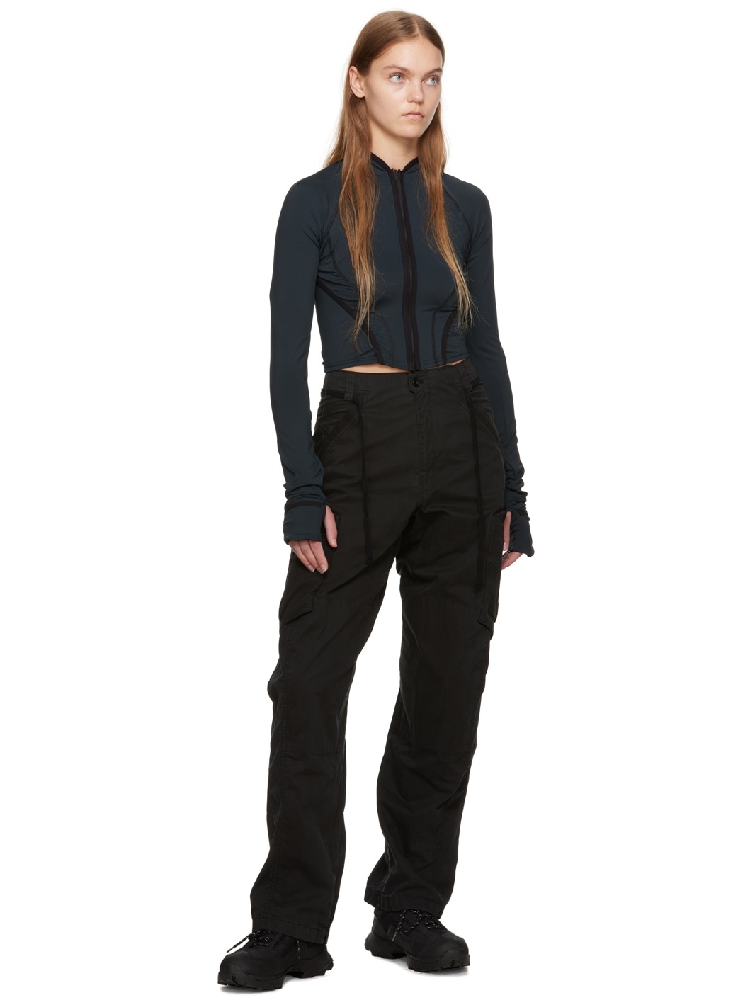 Black Utility Trousers - 4