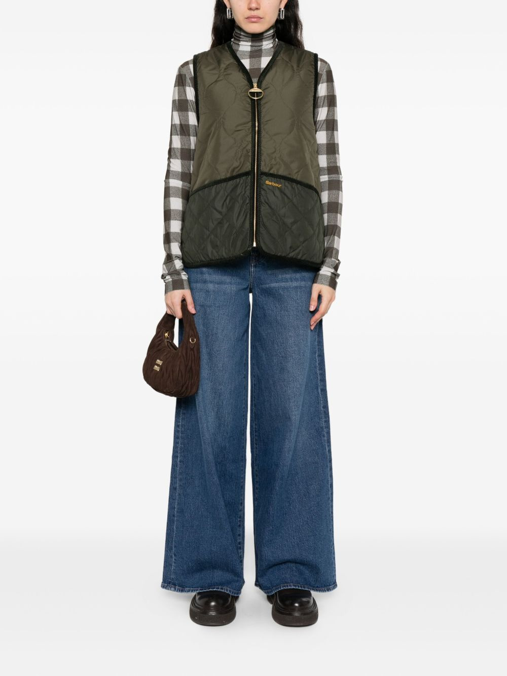 quilted borg-lined vest - 2