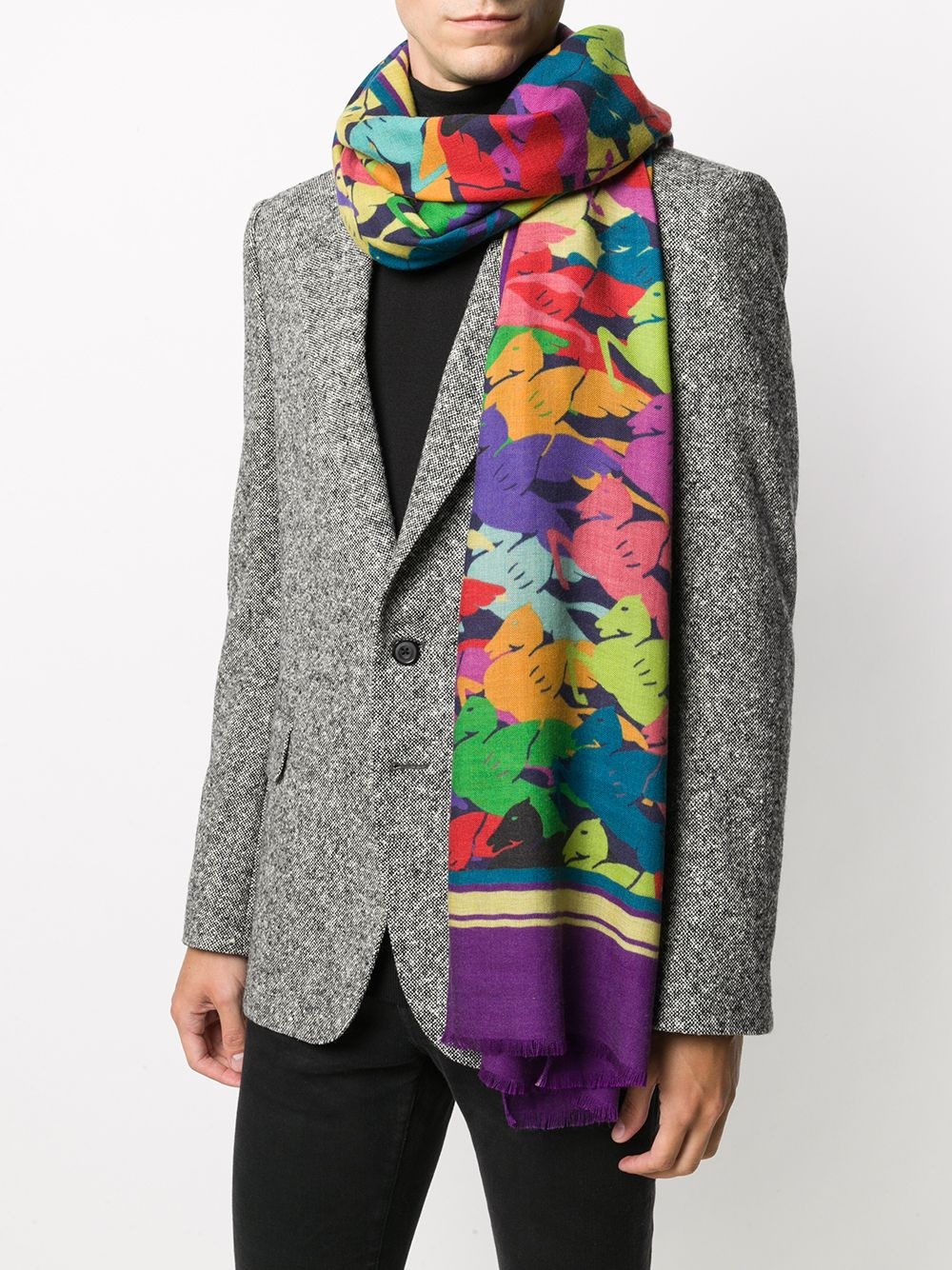 abstract print scarf - 2