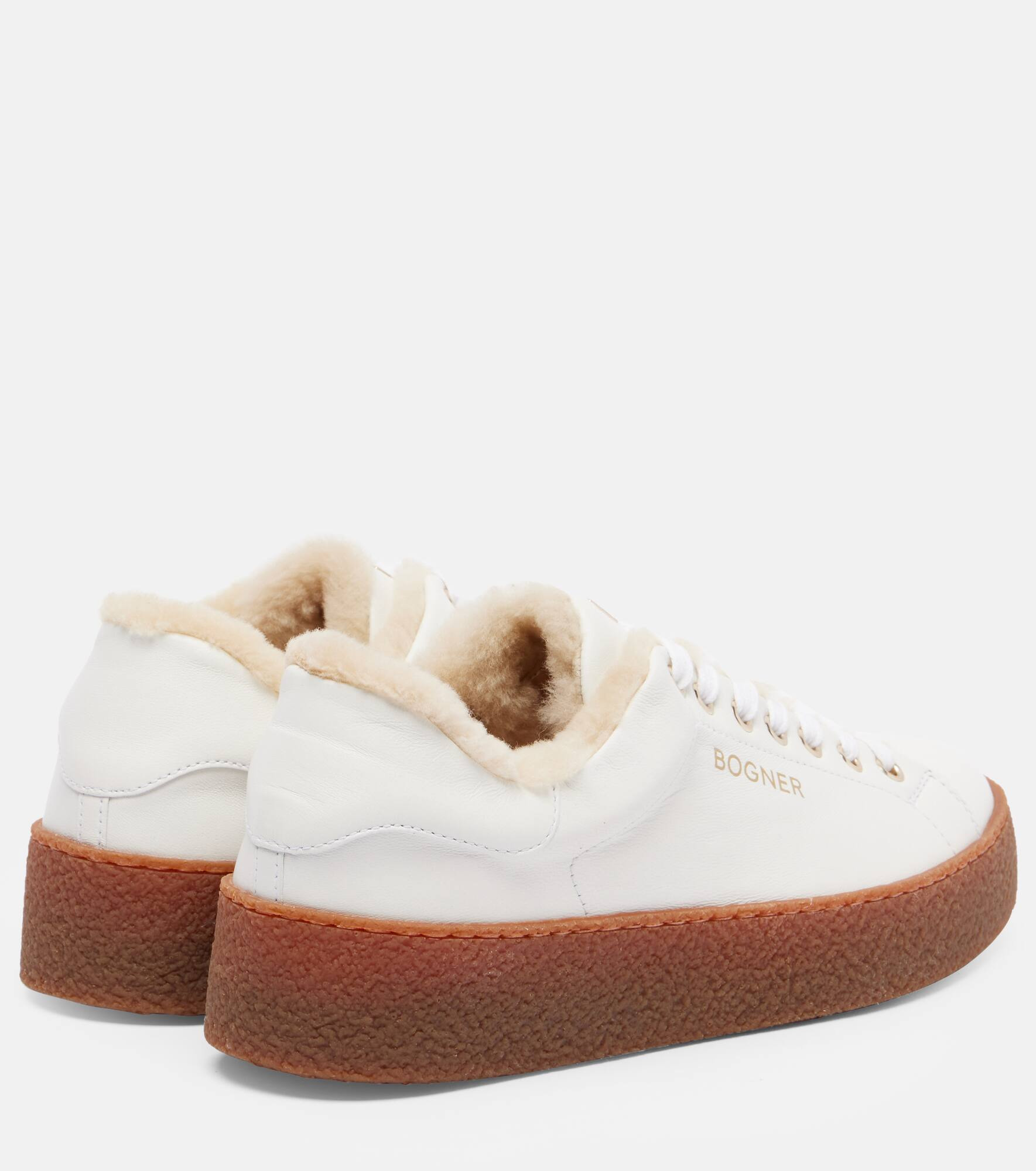 Lucerne shearling-lined leather sneakers - 2