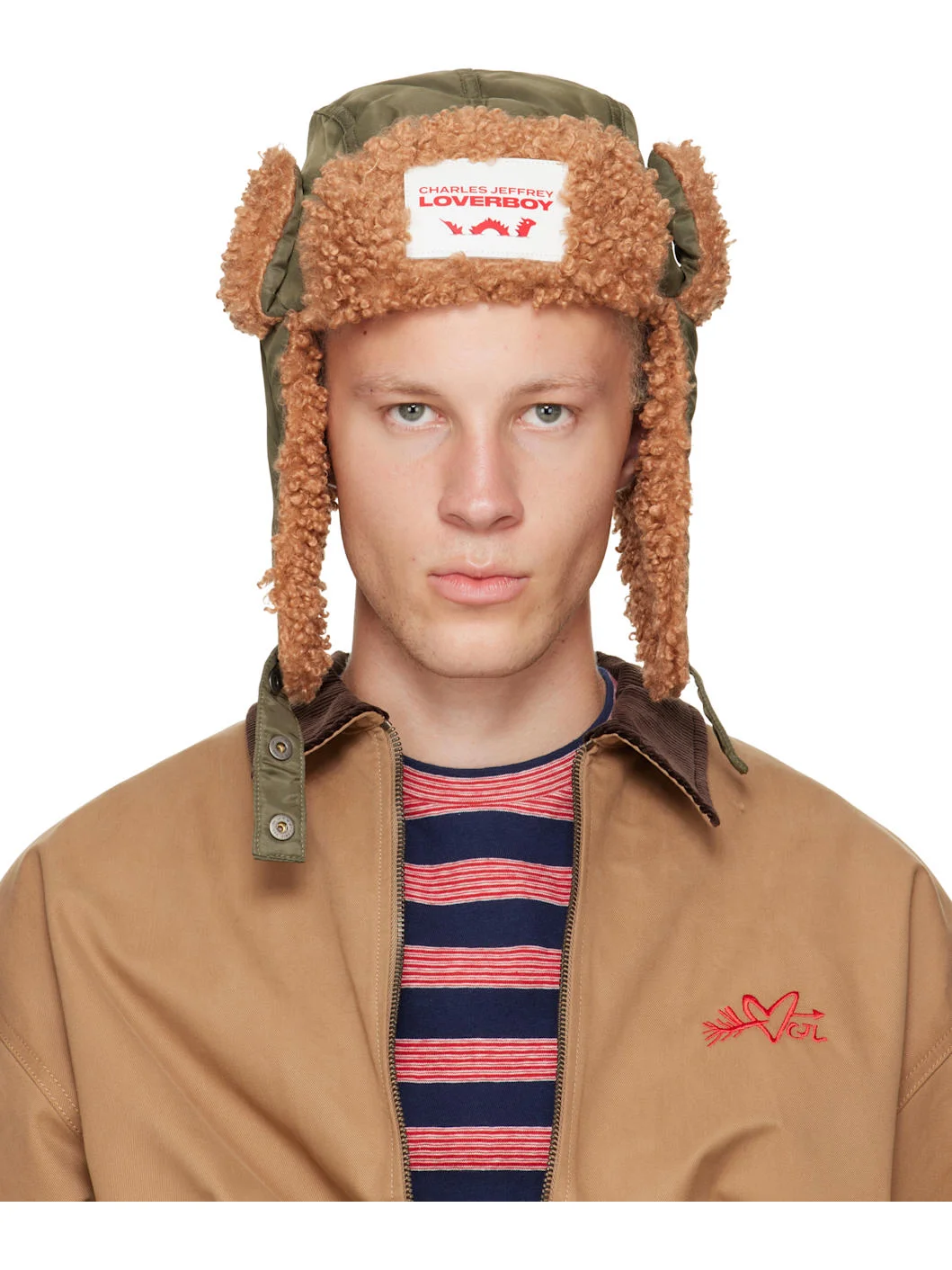 Khaki Trapper Hat - 1
