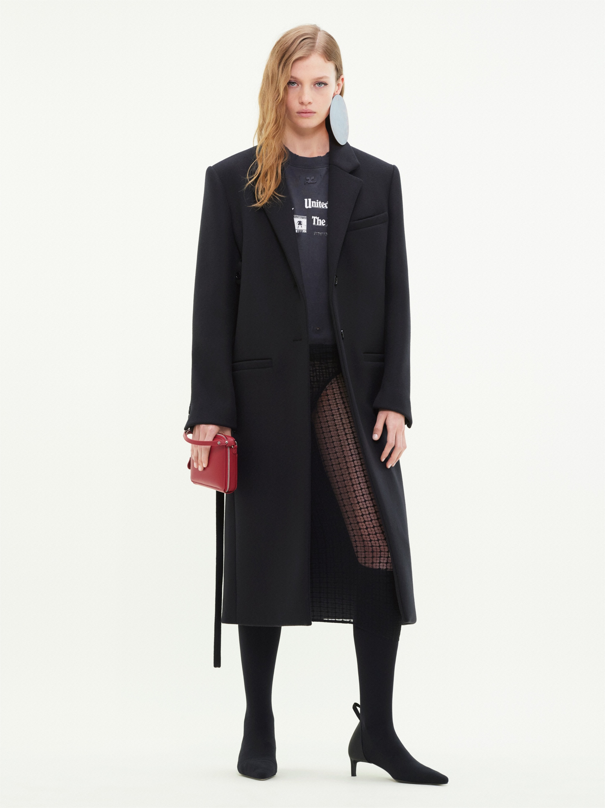 STRAP WOOL TAILORED COAT - 2