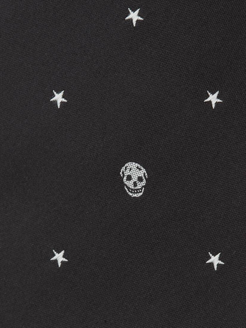 Star And Skull  Tie in Black 3