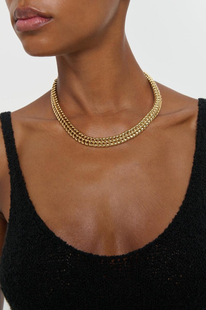 GABRIELA HEARST Braided Necklace in 18K Yellow Gold outlook