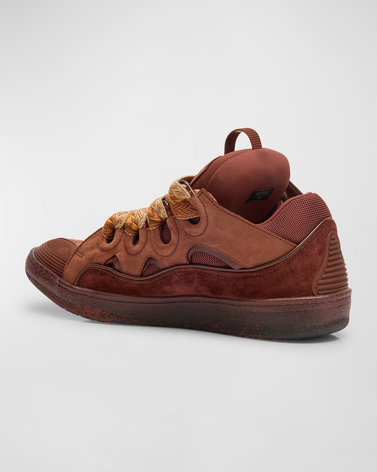 Men's Curb Suede Chunky Low-Top Sneakers - 4