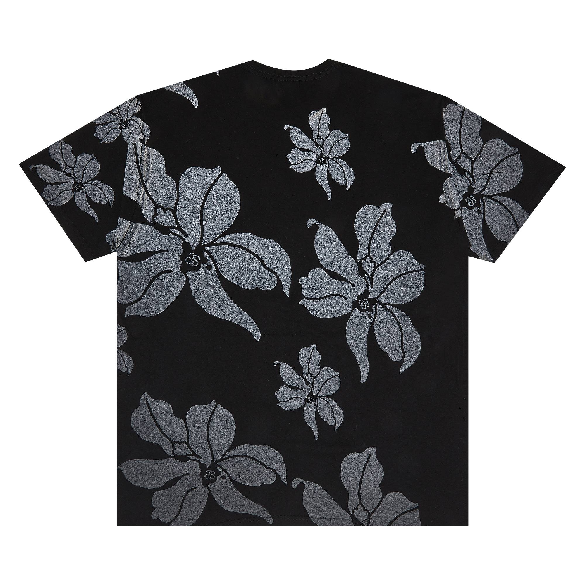 Stussy No. 4 Flowers Tee 'Black' - 2