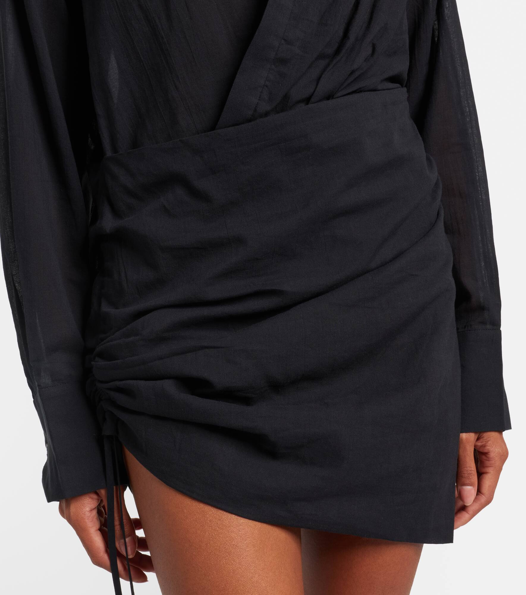 Azura ruched cotton wrap dress - 5
