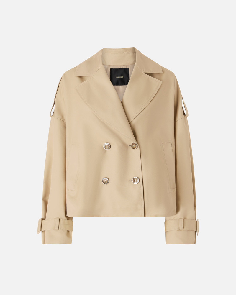 SHORT DOUBLE-BREASTED TRENCH COAT 1