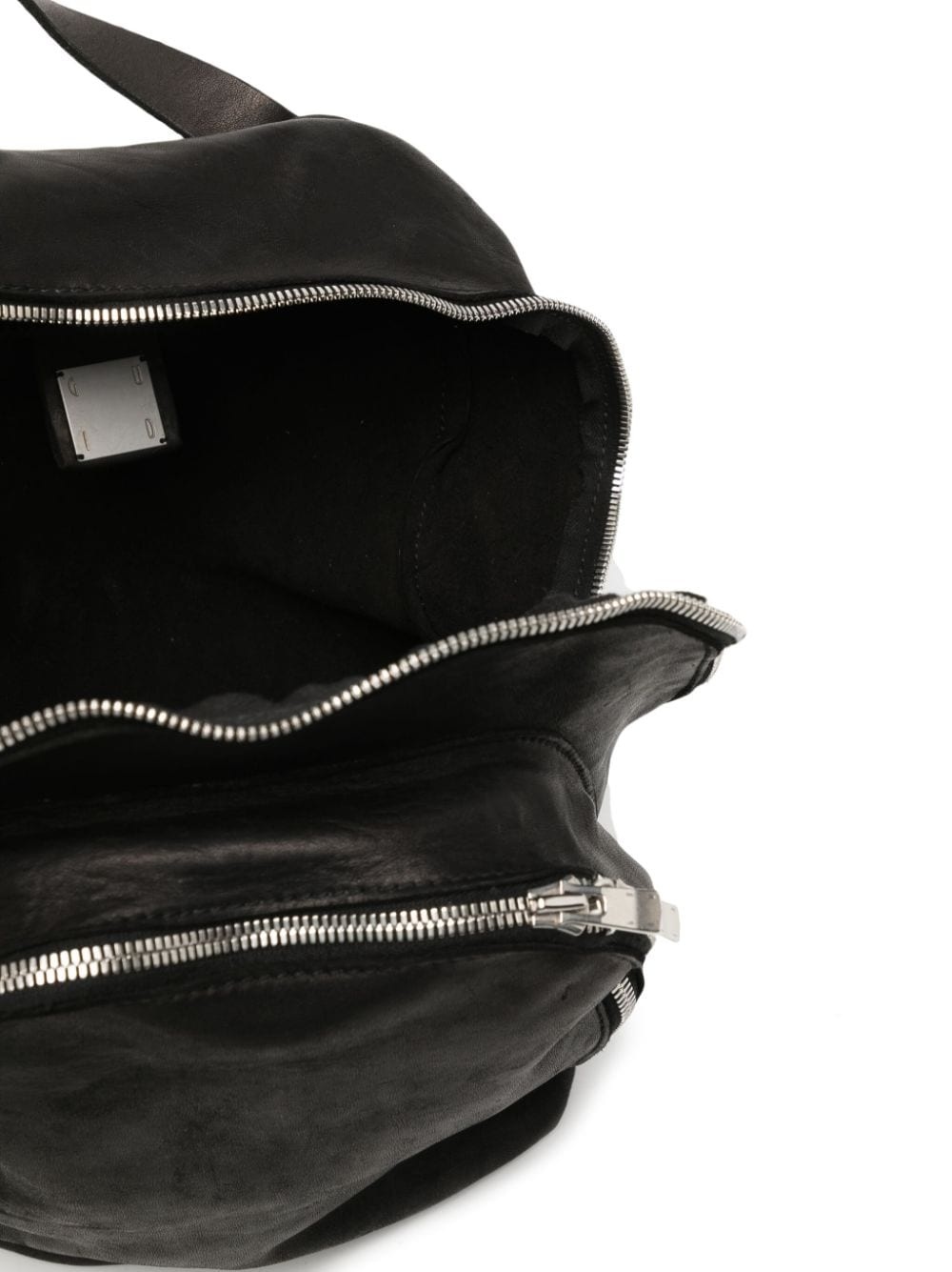 zip-fastening leather backpack - 8
