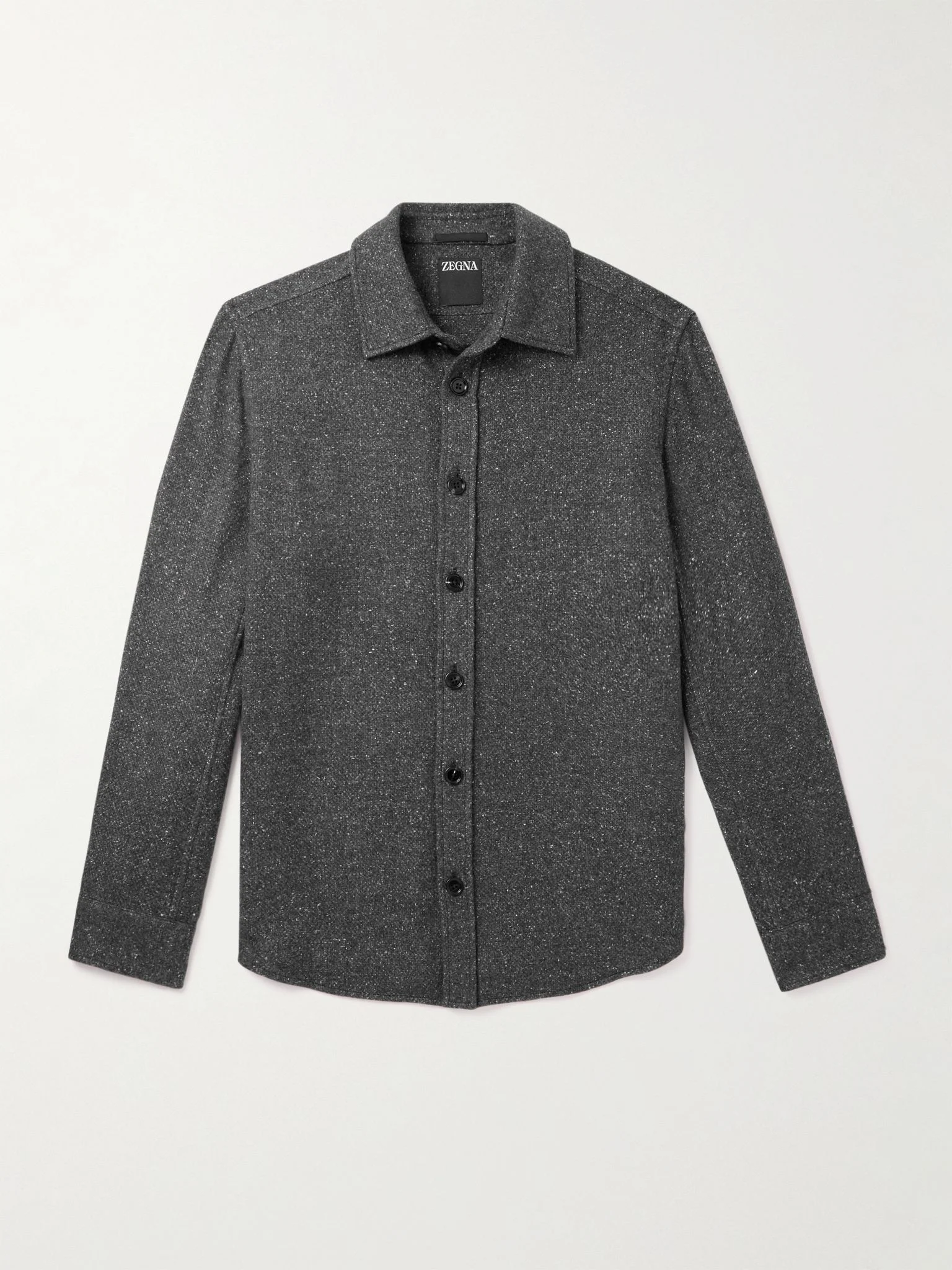 Cashmere and Silk-Blend Shirt Gray - 1