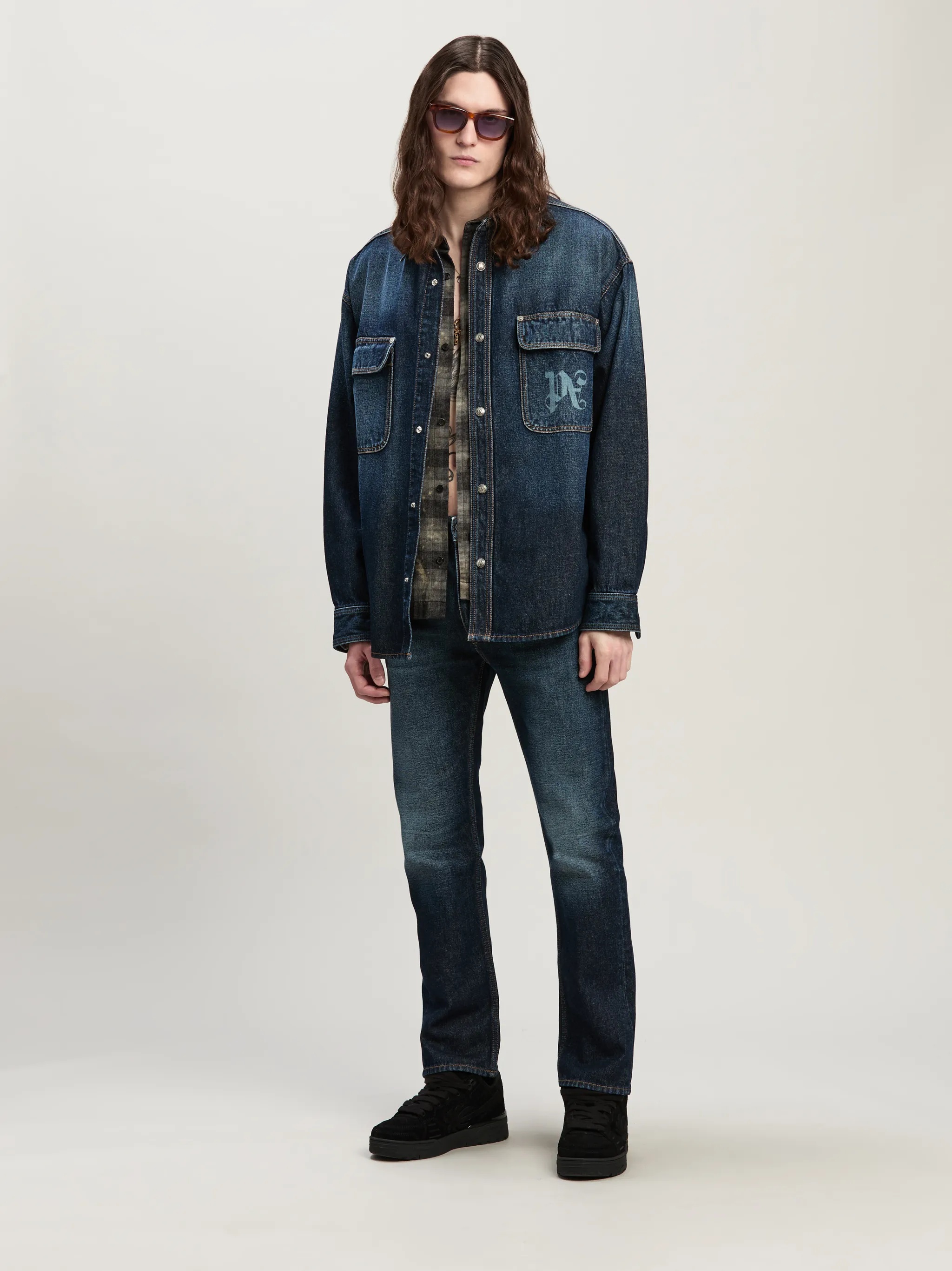 Curved Logo Check Shirt - 2