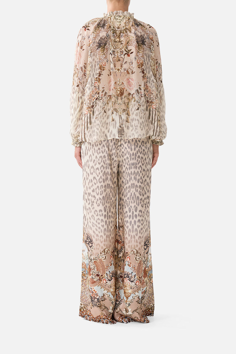 CAMILLA RAGLAN BLOUSE WITH FRONT RUFFLE outlook