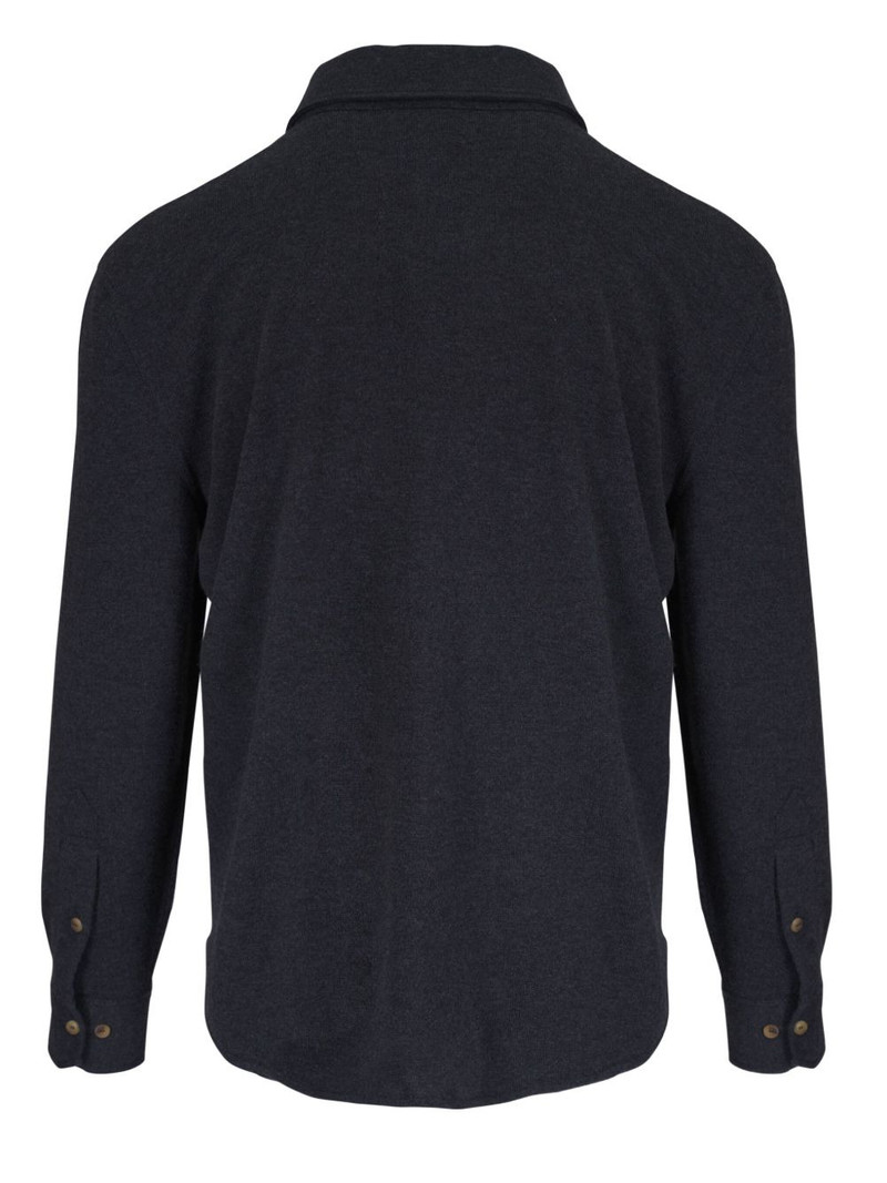 Brunello Cucinelli double-pocket button-front shirt outlook