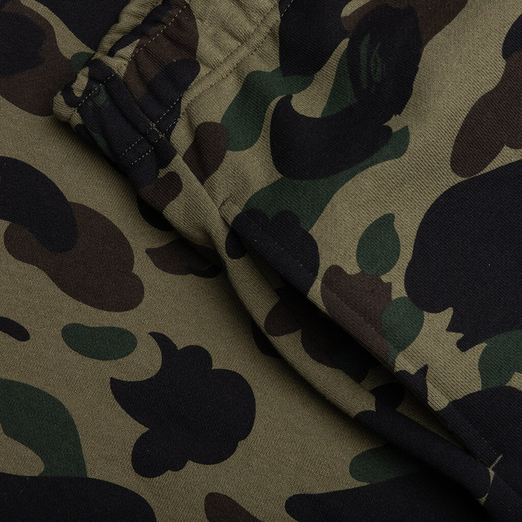 1ST CAMO SHARK REGULAR FIT SWEAT SHORTS - GREEN - 3