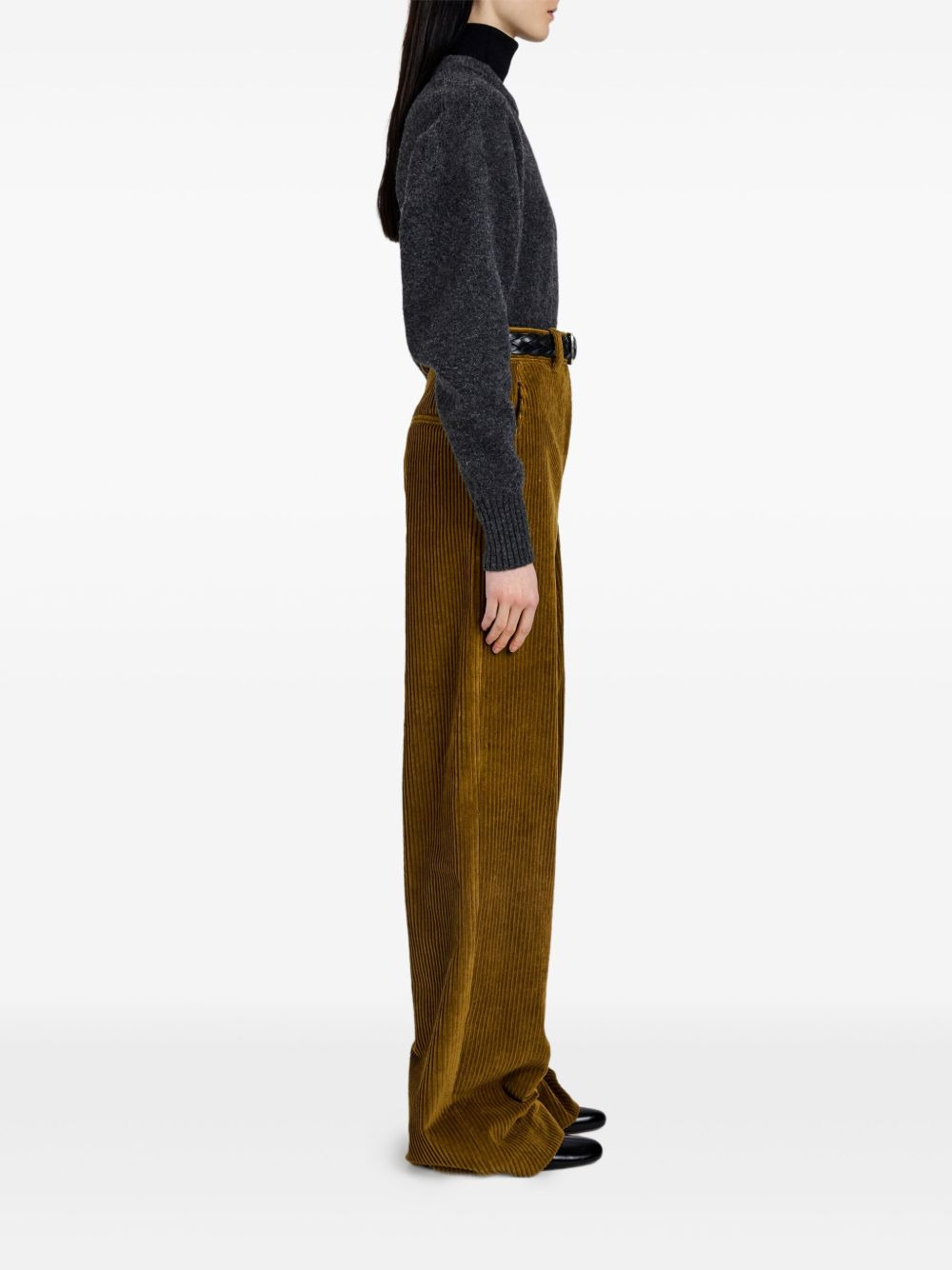 corduroy straight trousers - 3