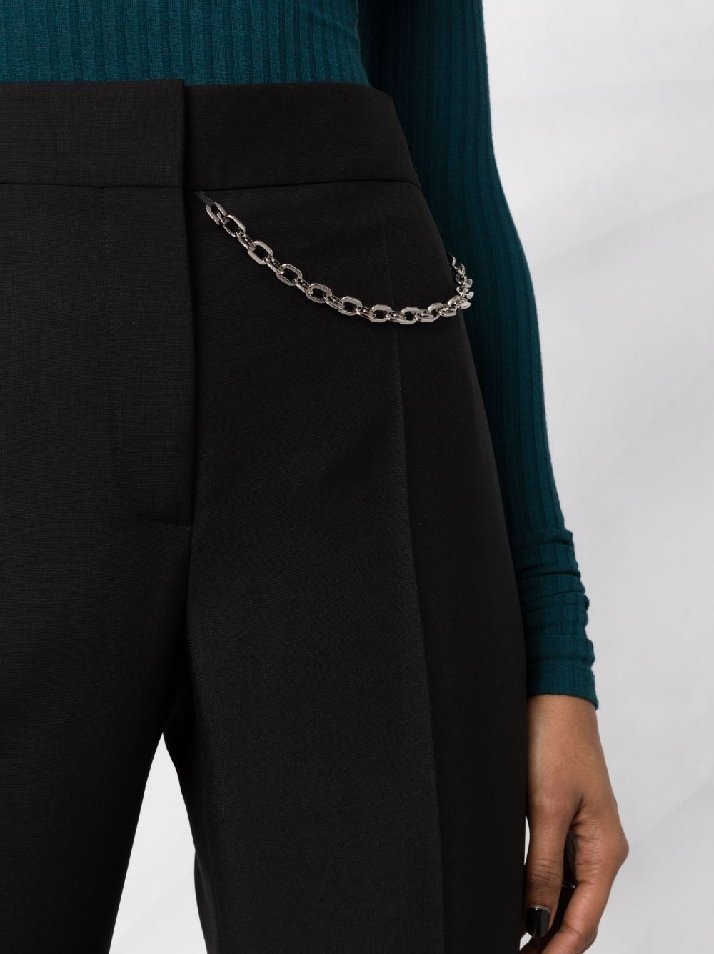 chain-detail tailored trousers - 3
