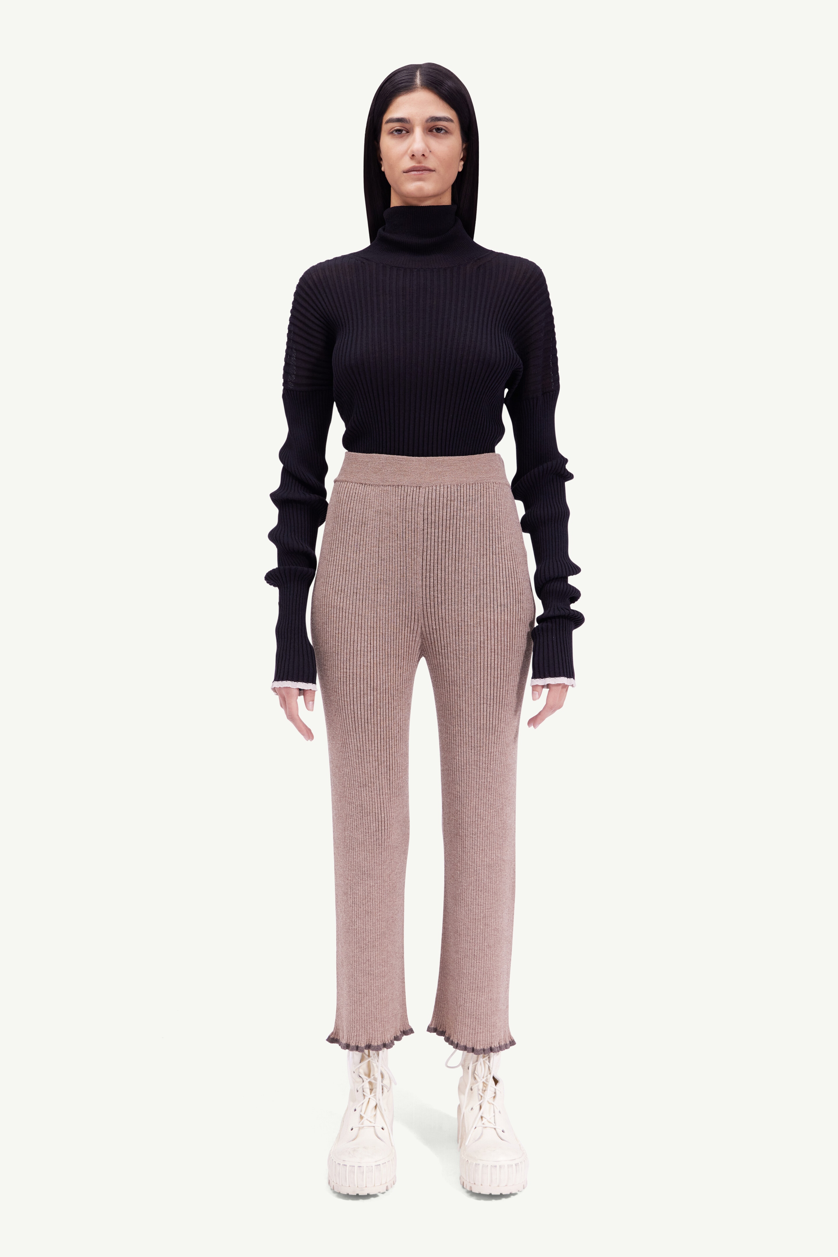 Ribbed knit trousers - 2