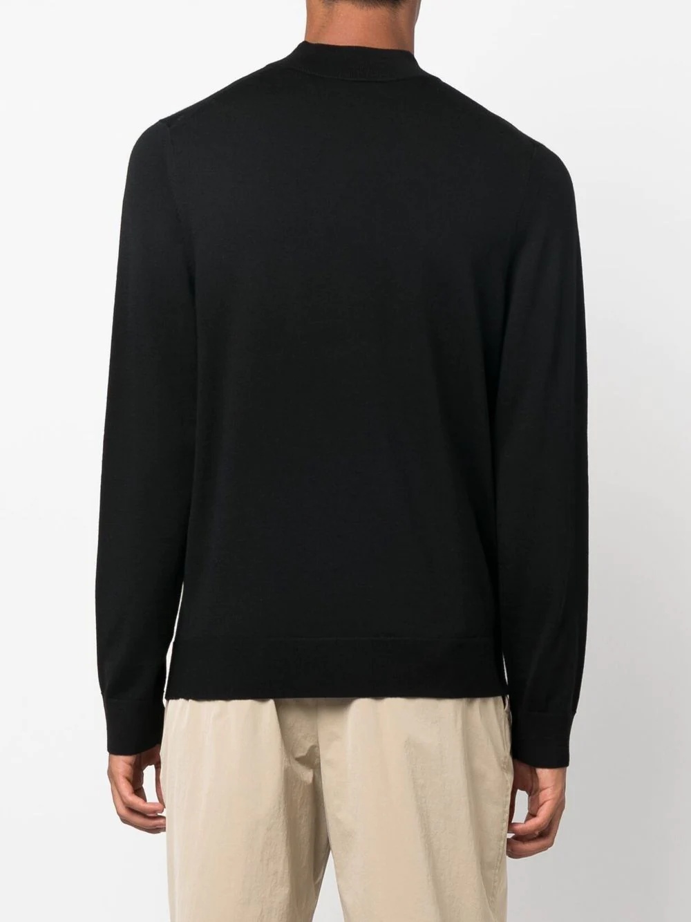 ribbed collar jumper - 8