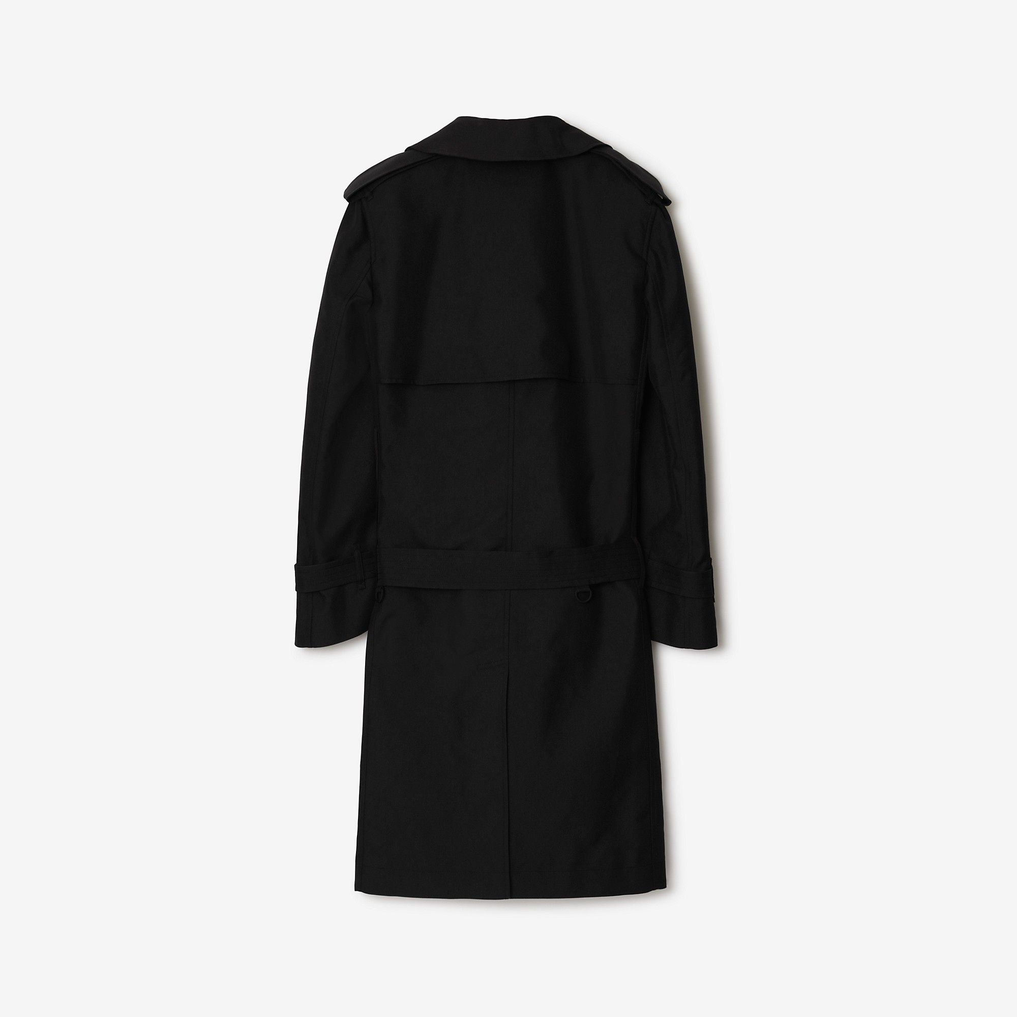 Long Silk Blend Trench Coat - 5