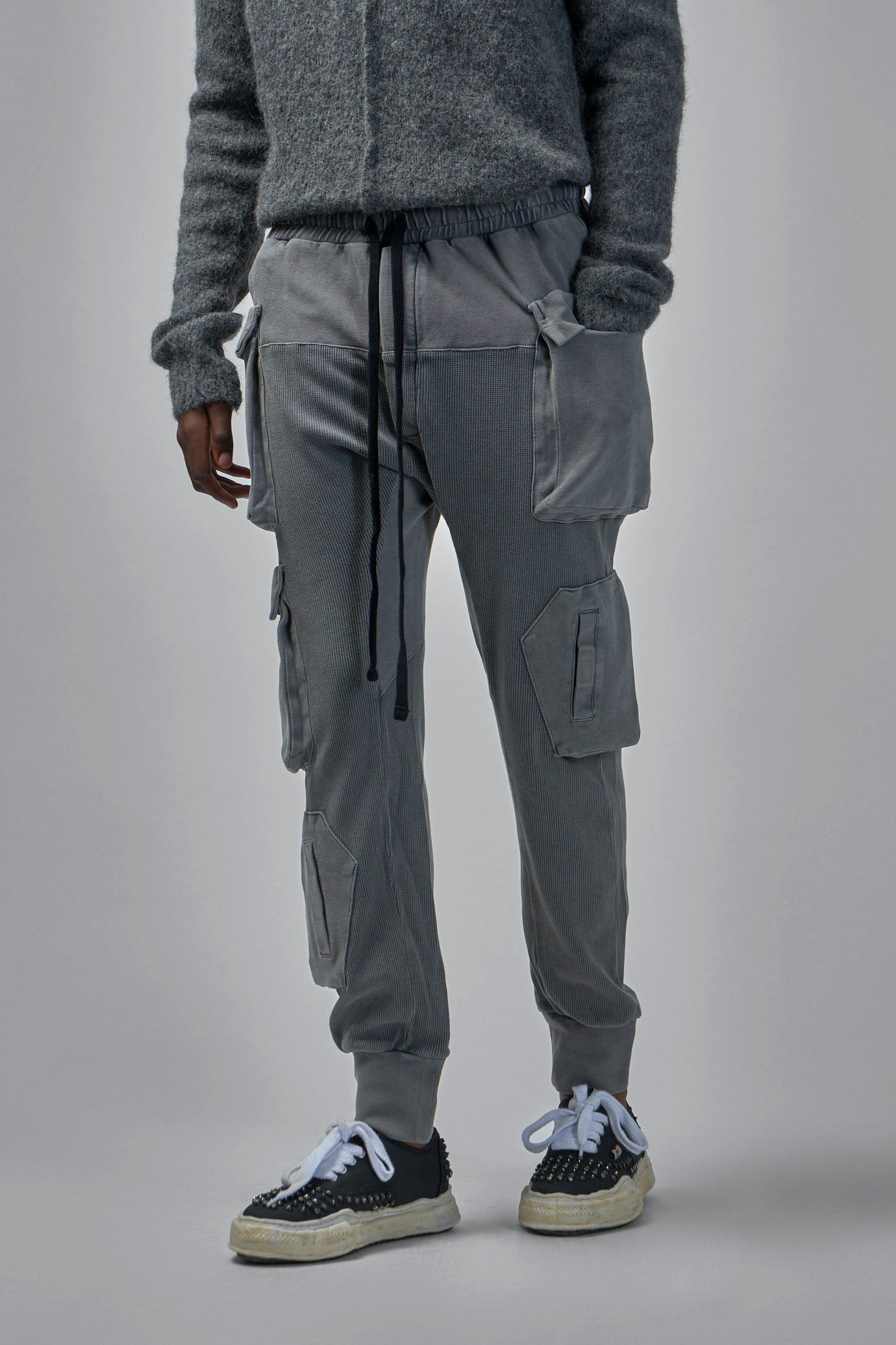 Mixed Cotton Slim Fit Cargo Trousers - 4