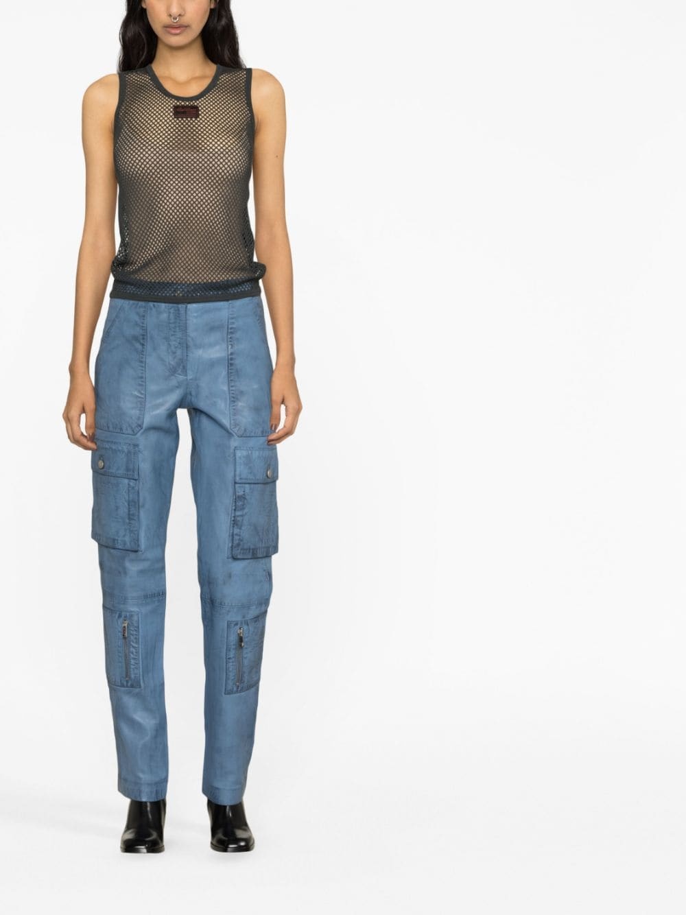 sleeveless mesh top - 2