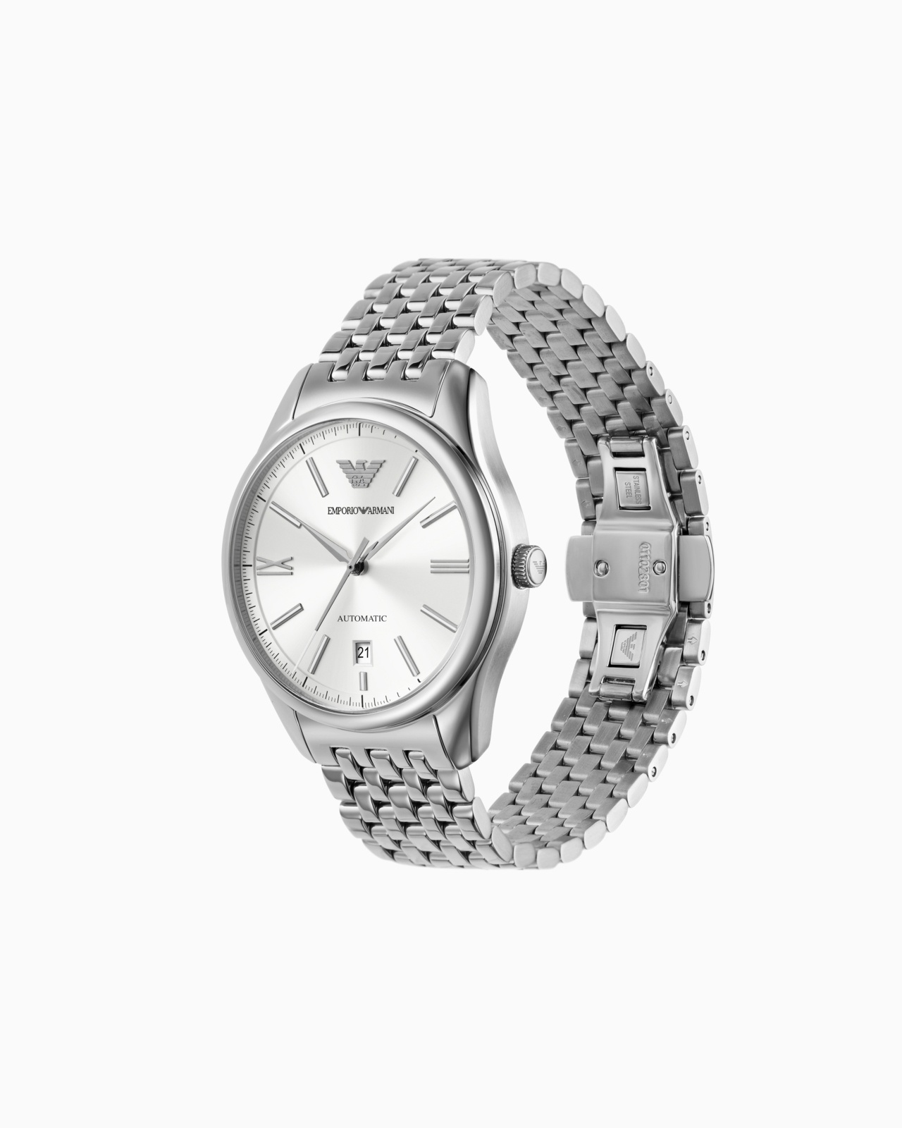 AUTOMATIC THREE-HAND DATE STAINLESS STEEL WATCH - 2