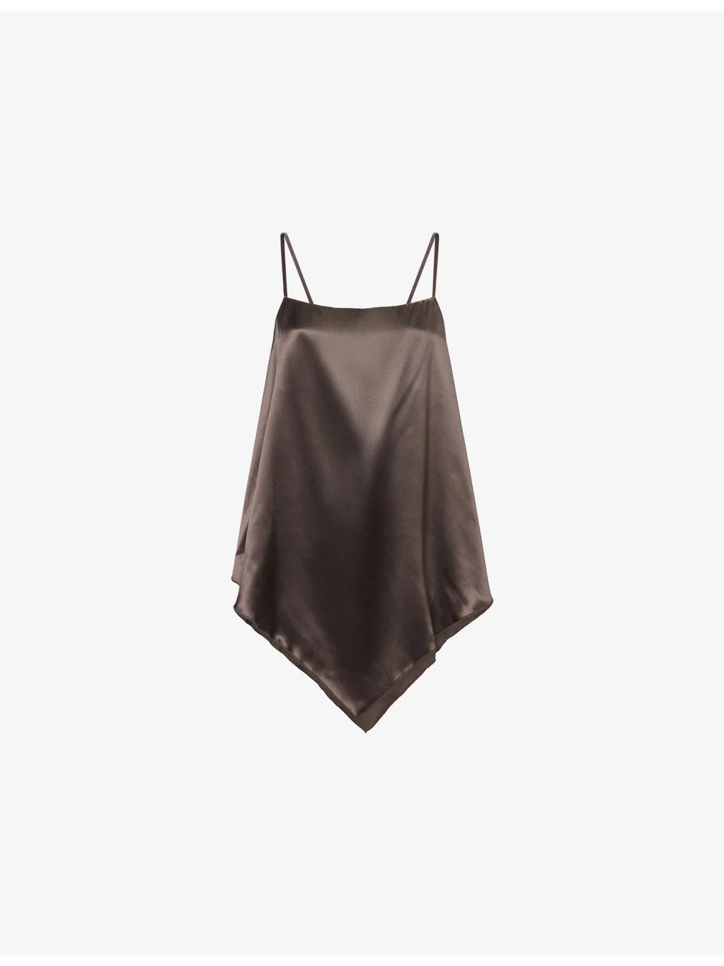 Esme Asymmetric-Hem Silk Top - 1