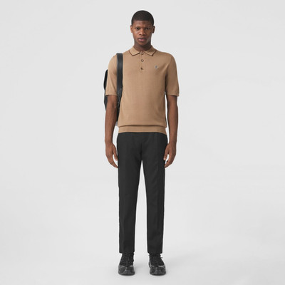 Burberry Monogram Motif Wool Silk Cashmere Polo Shirt outlook