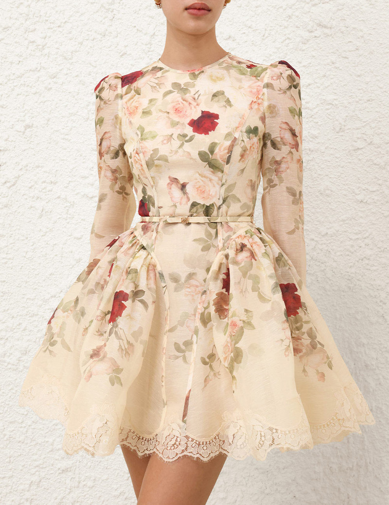 Zimmermann HYPNOTIC LACE TRIM MINI DRESS outlook
