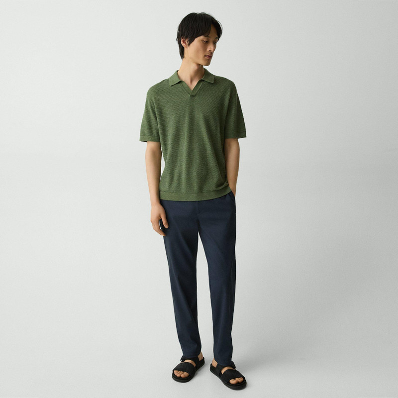 Theory Brenan Polo Shirt in Pacific Linen outlook