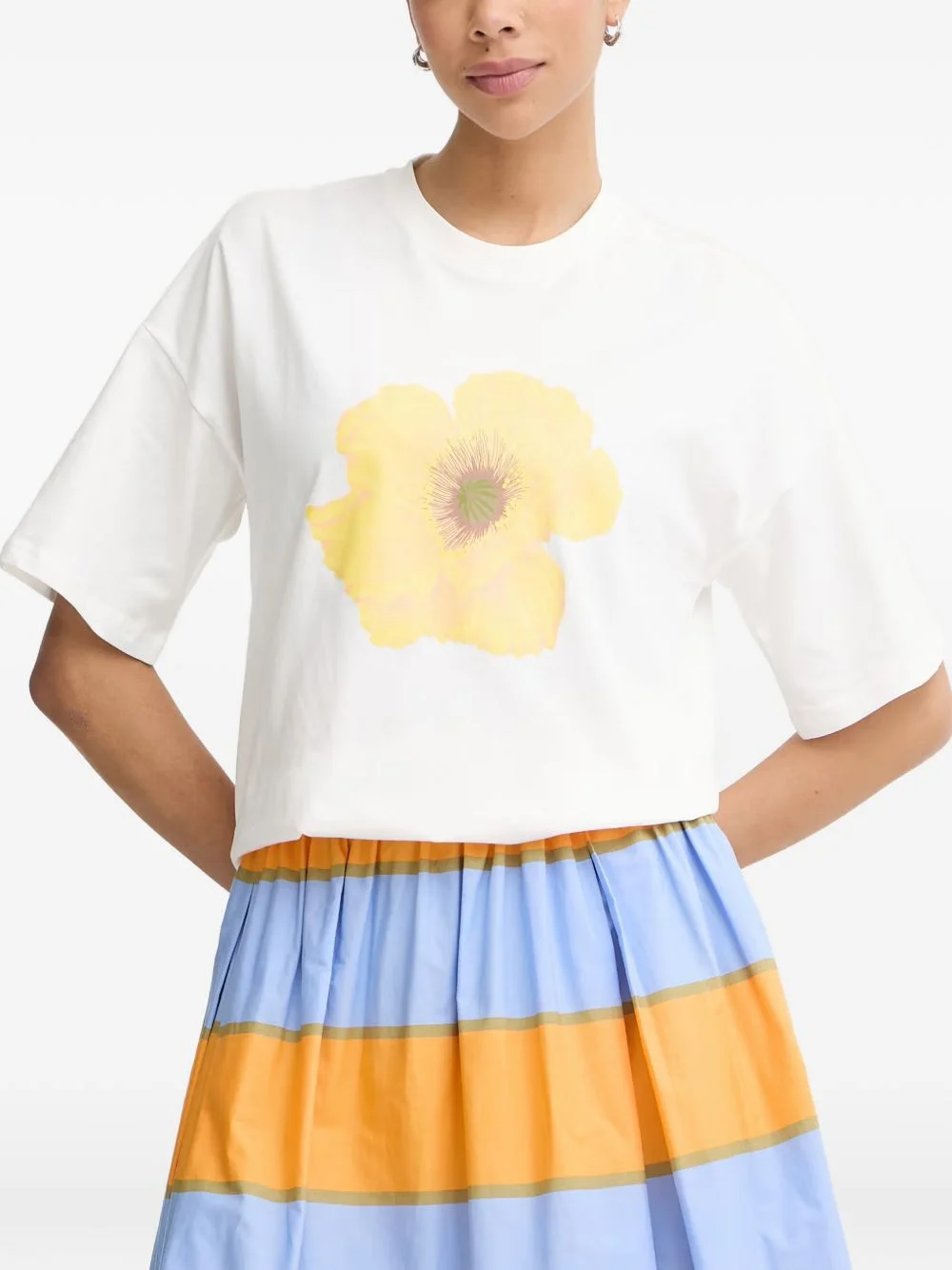 floral-print T-shirt - 1