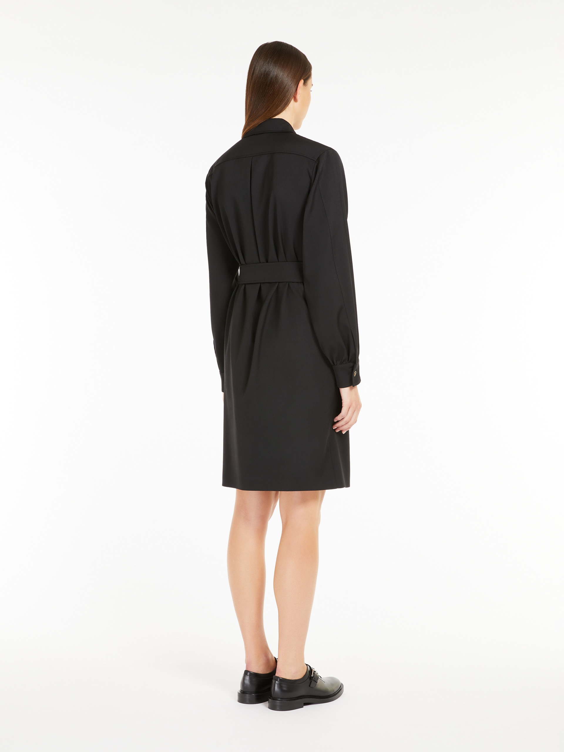 KIM Wool satin shirt dress - 4