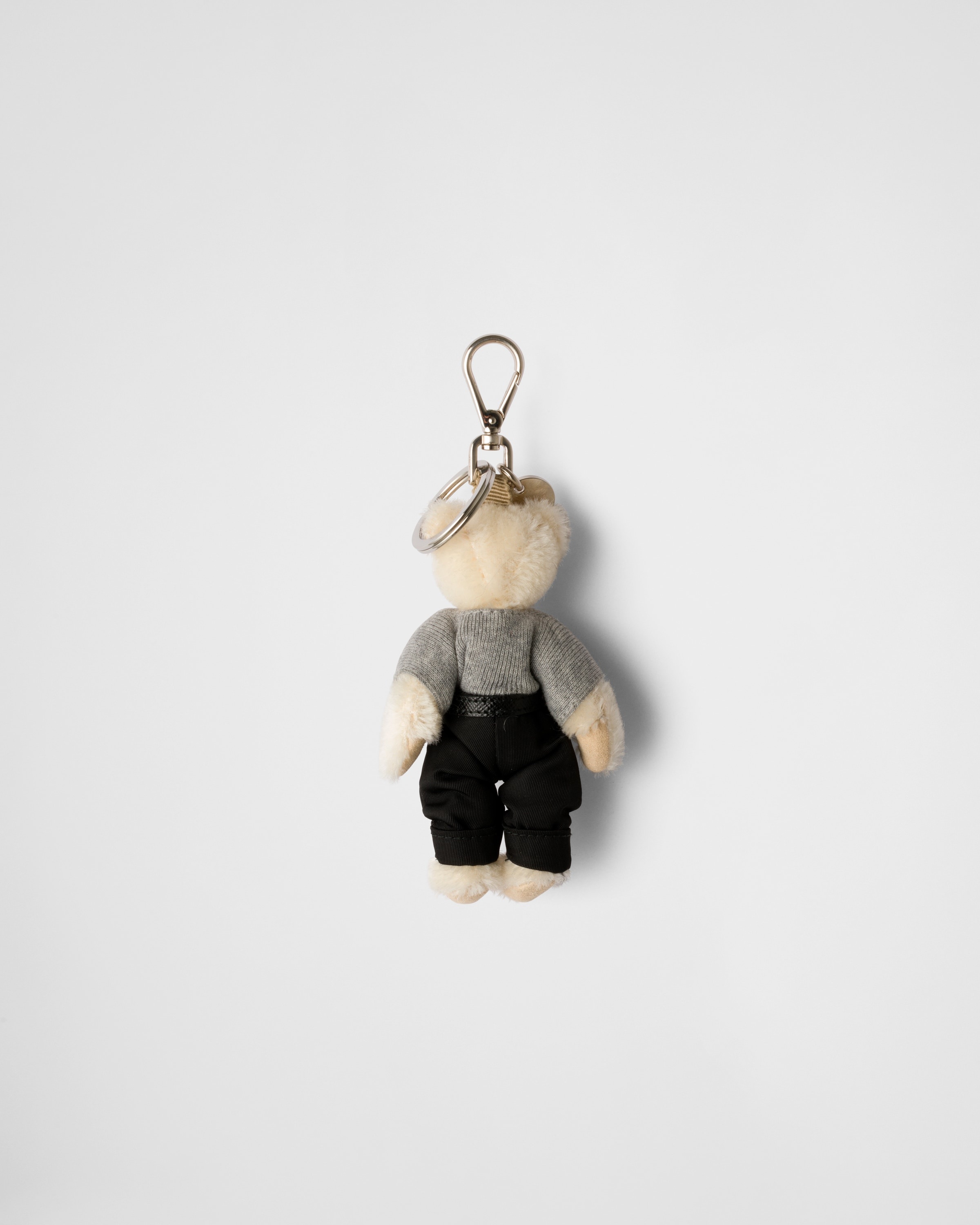 Teddy bag charm with metal ring - 3