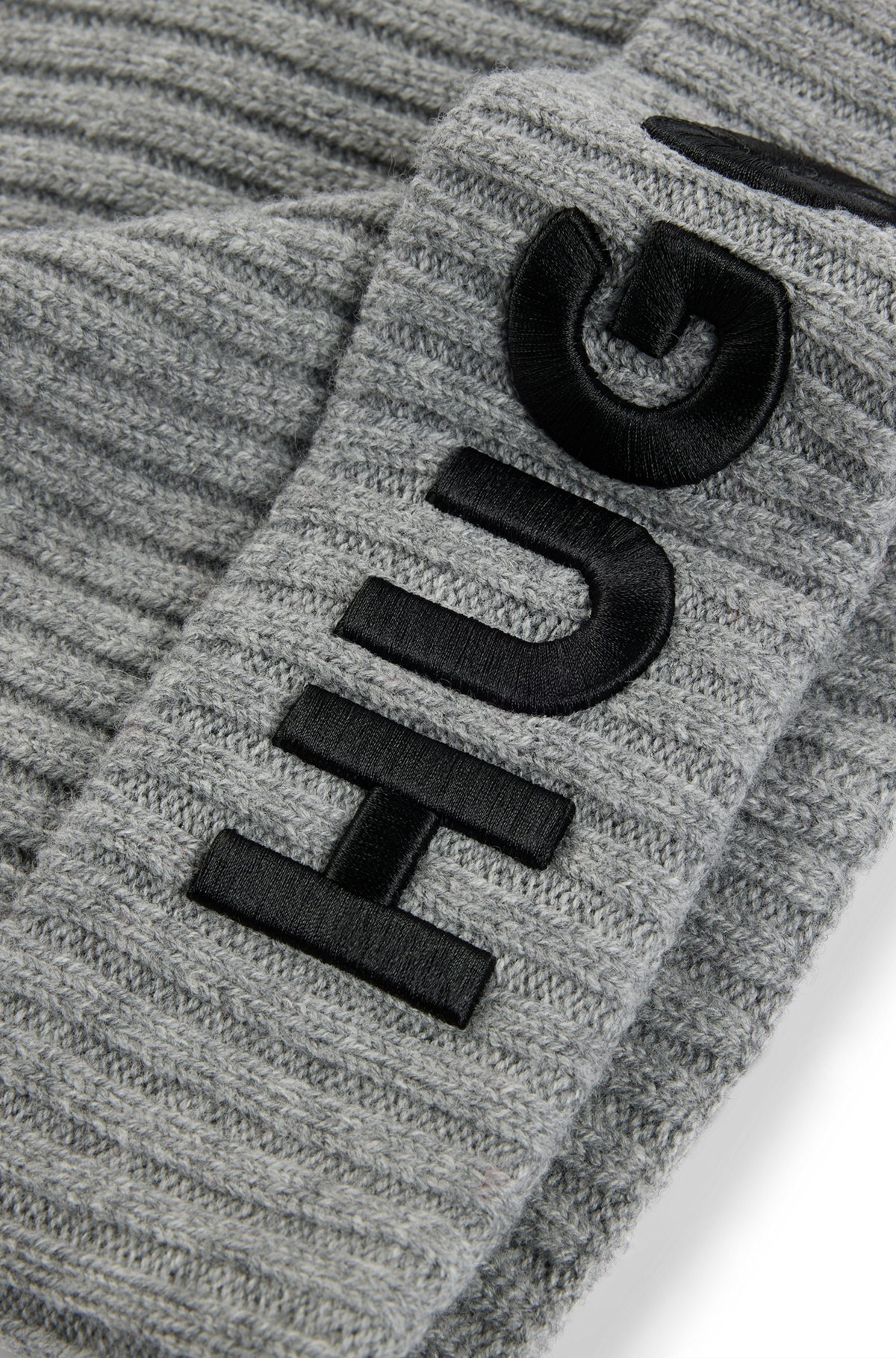 WOOL BEANIE HAT WITH LOGO DETAIL - 5