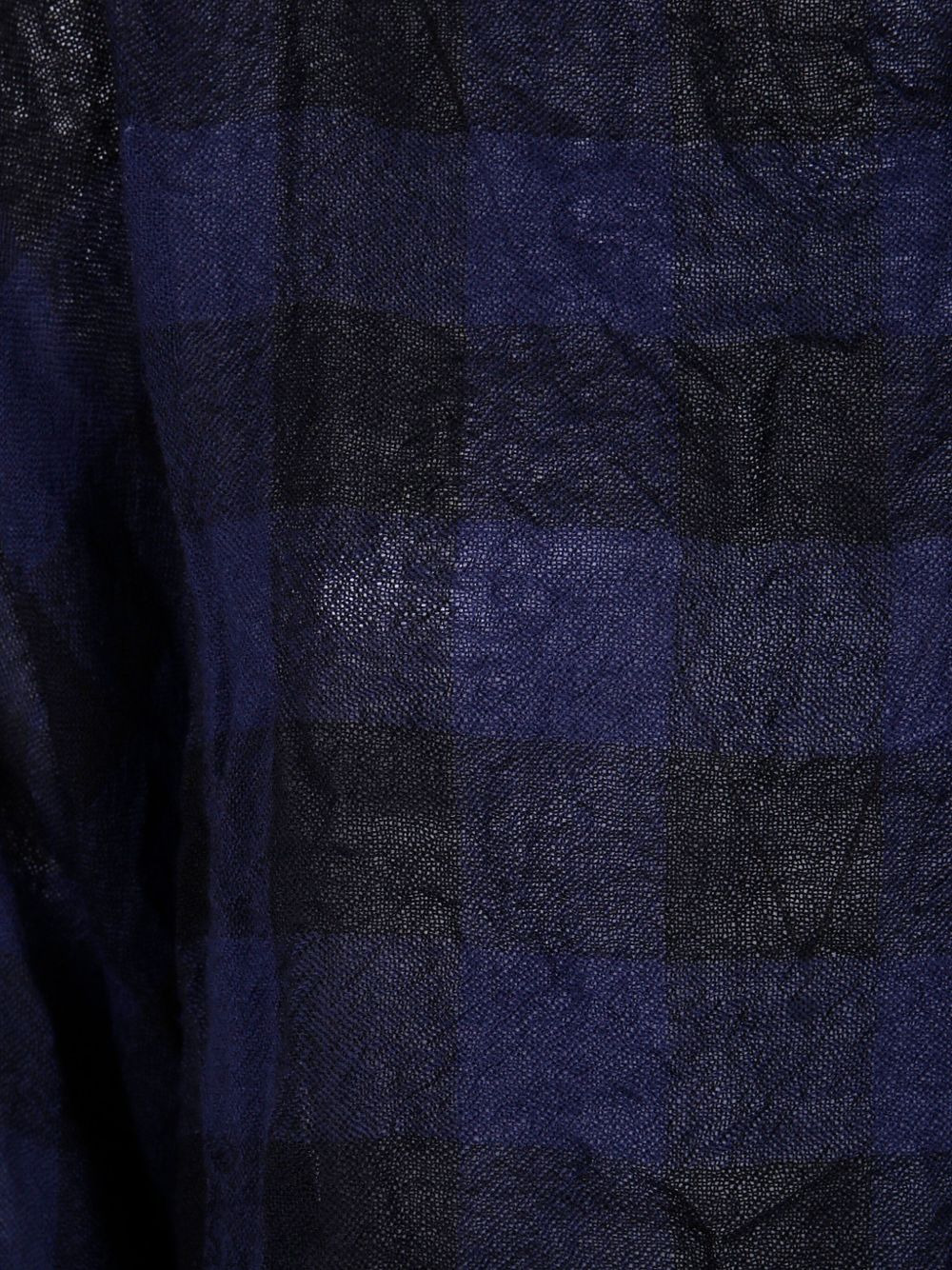 check-pattern wool blouse - 3