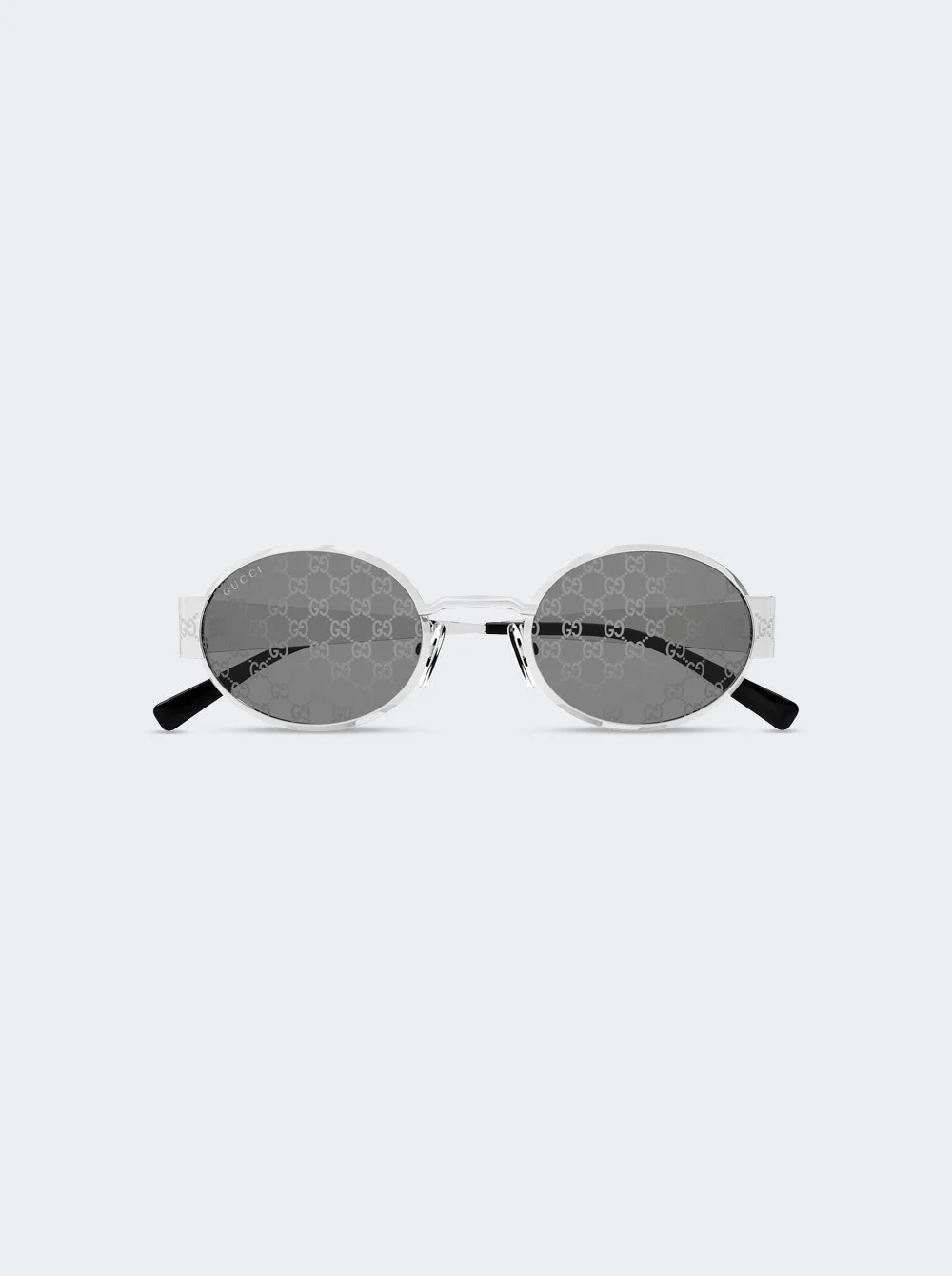 Monogram Round Sunglasses Shiny Silver - 1