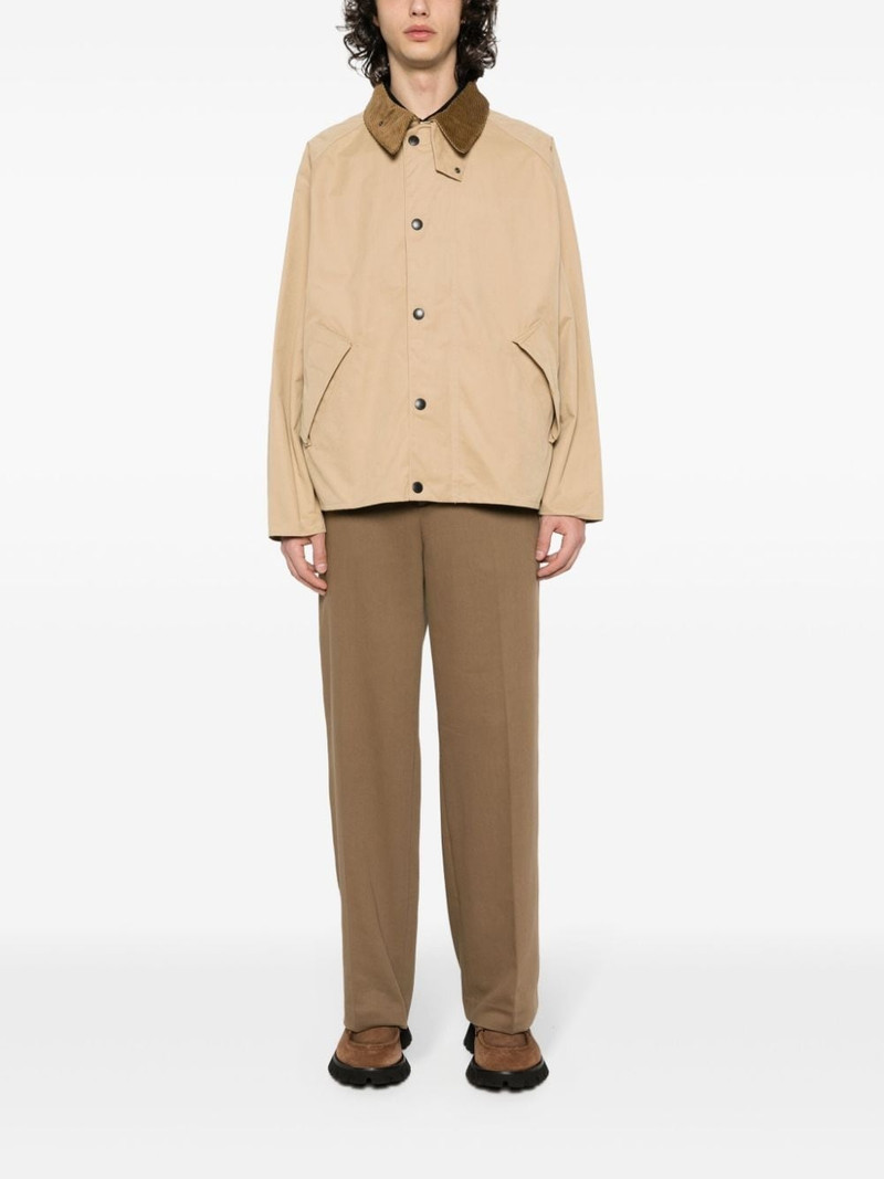 Barbour gabardine press-stud jacket outlook