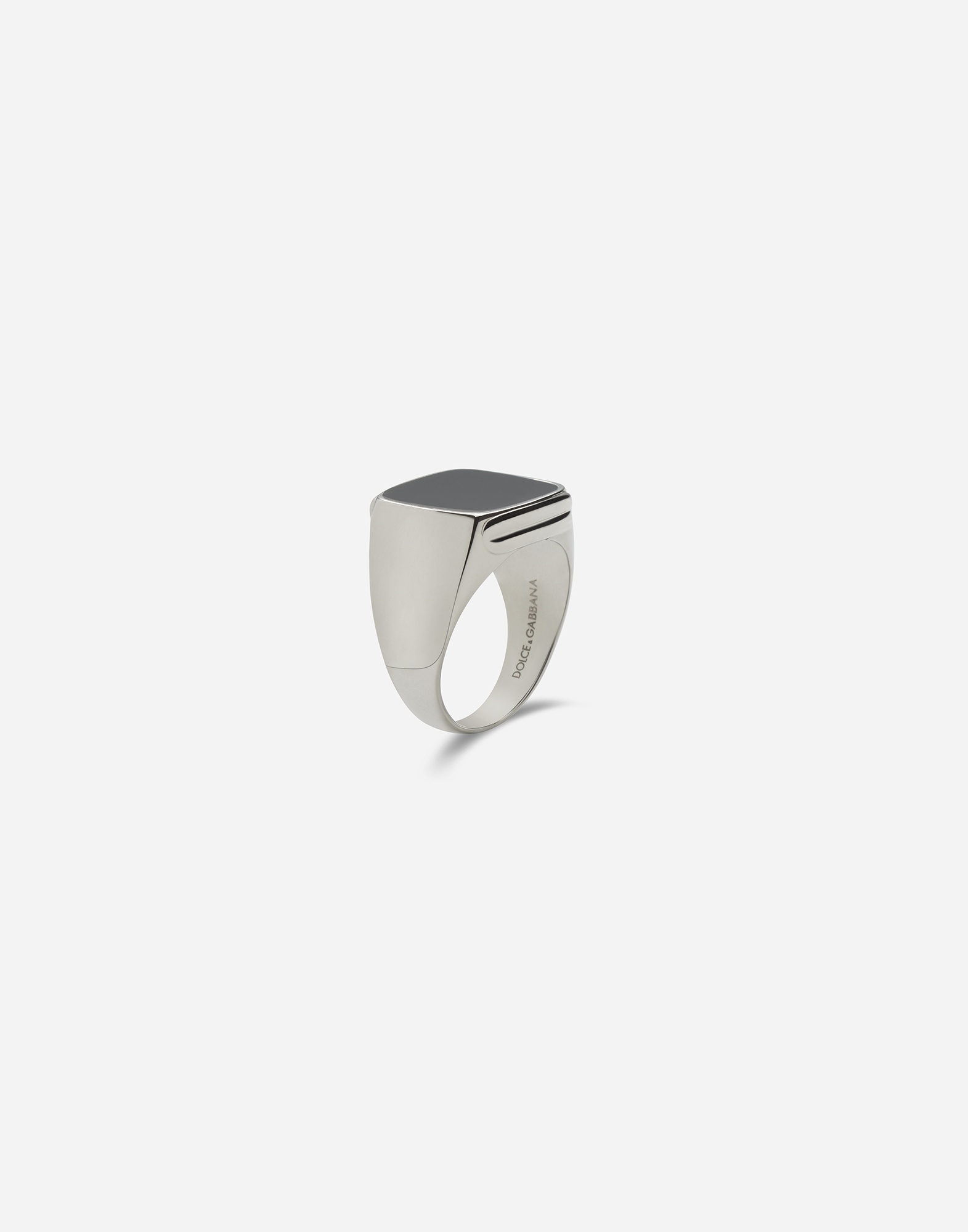 White gold signet ring - 2