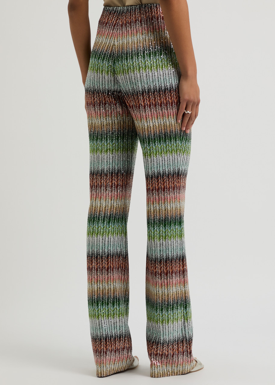 Missoni Striped Sequin-embellished Knitted Trousers - 3